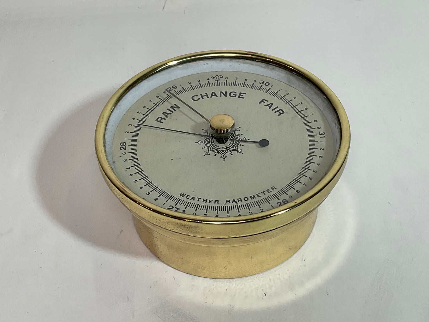 Solid Brass Weather Barometer by Taylor