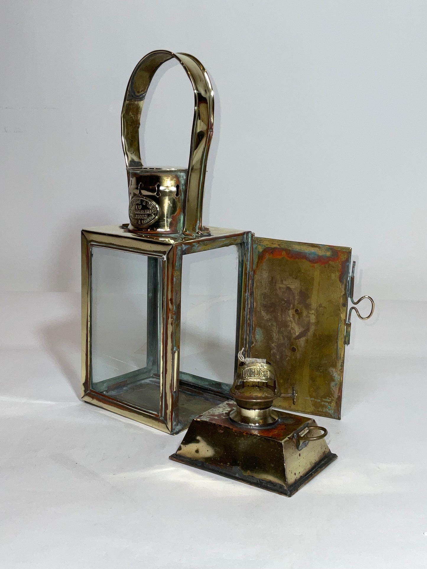 Nautical Hand-Held Lantern with Solid Brass Case