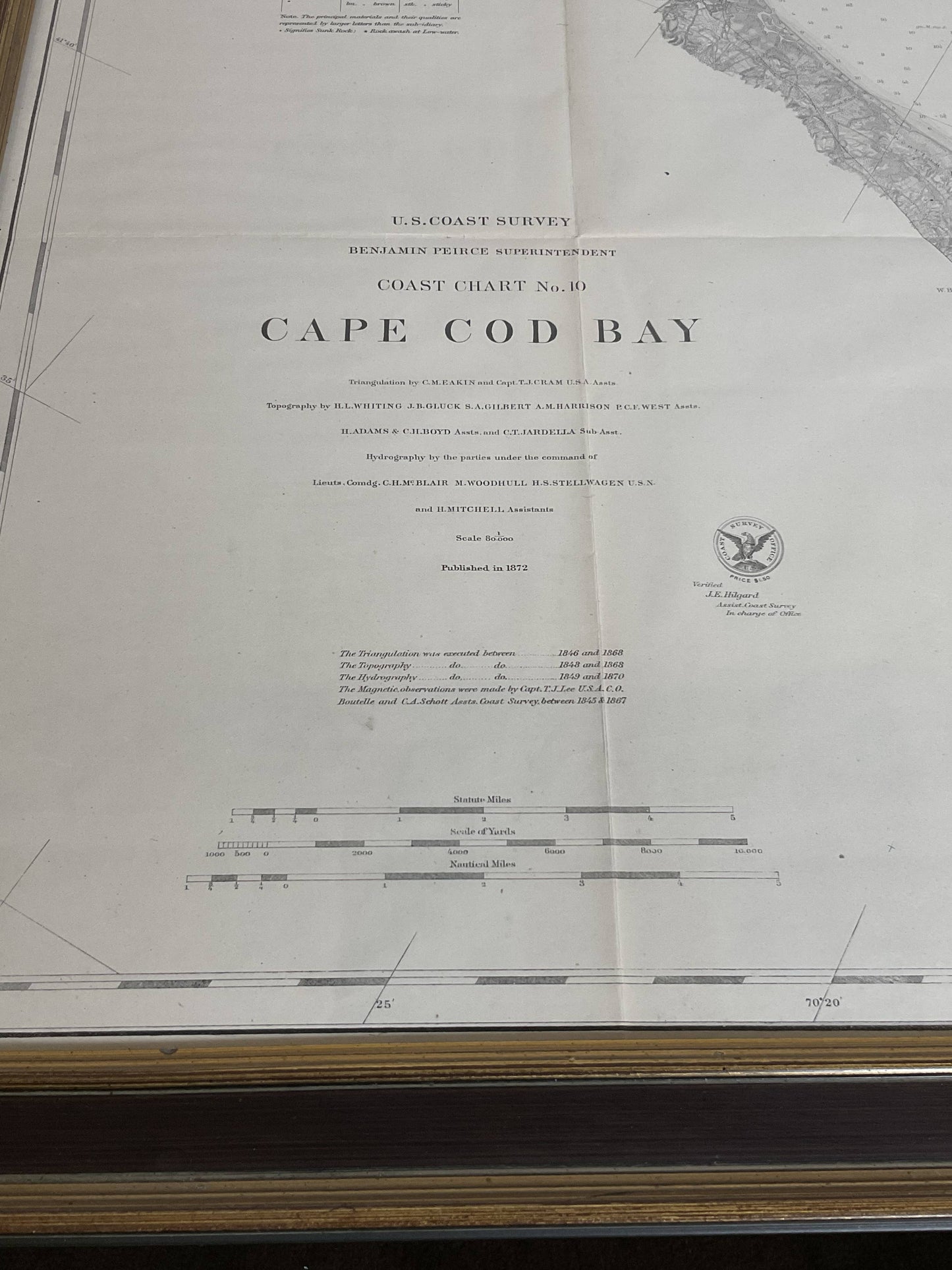 US Coast Survey Chart Of Cape Cod Bay