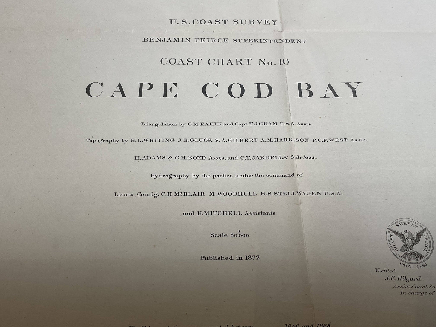 US Coast Survey Chart Of Cape Cod Bay