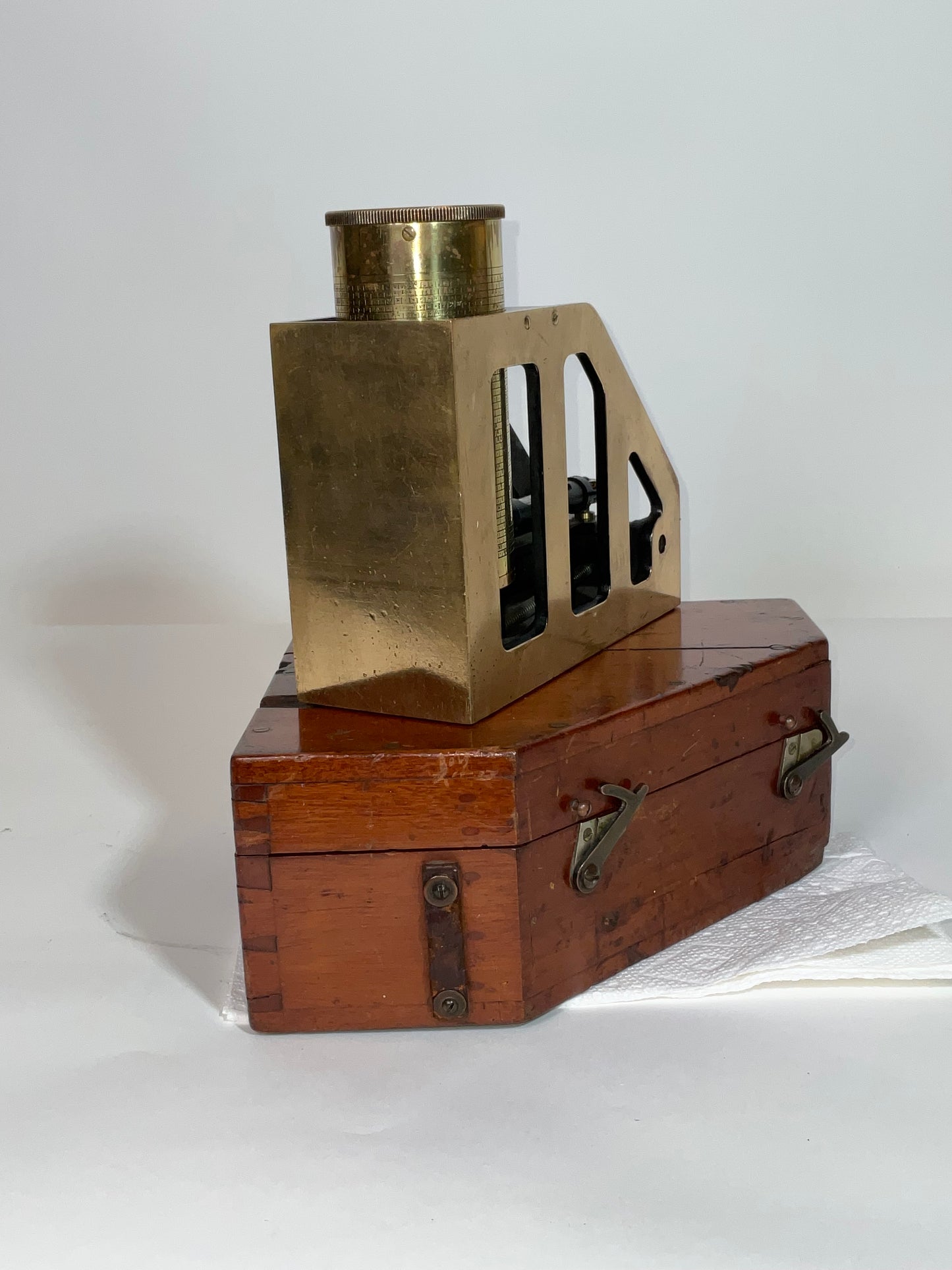 Solid Brass Case Inspectors Clinometer Mark I