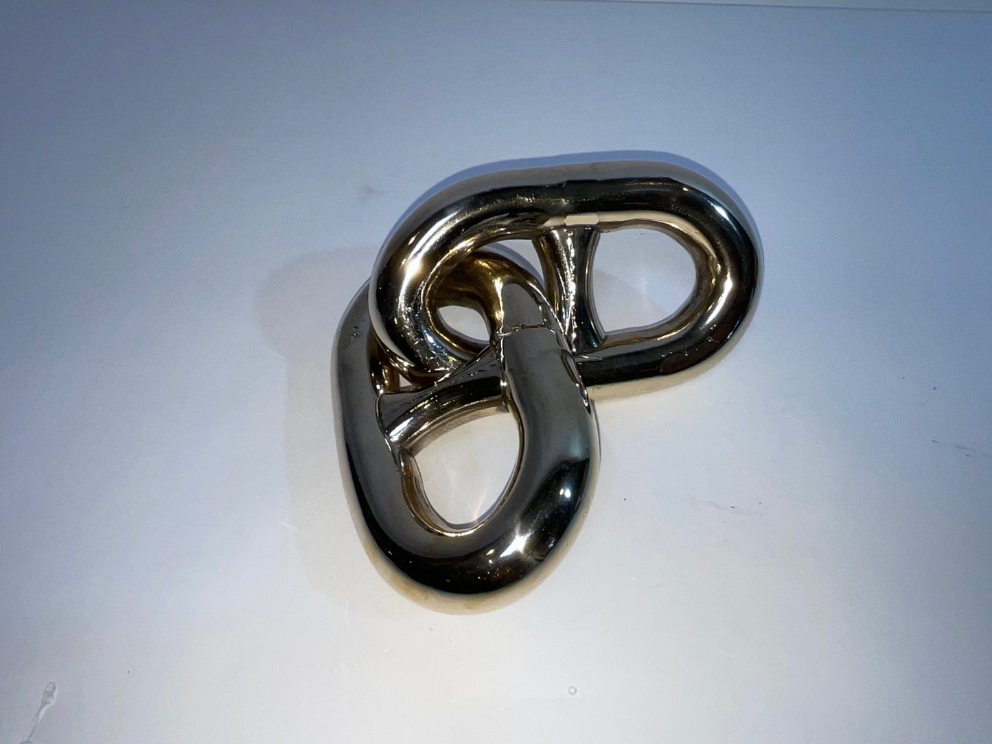 Double Link of Highly Polished Stud Link Chain