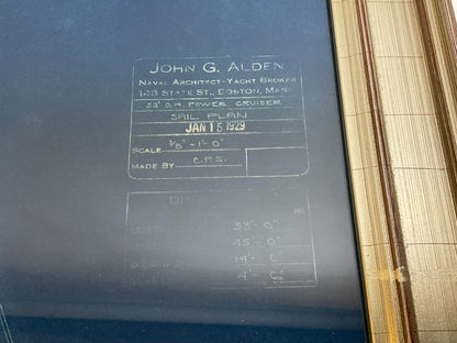 Yacht Blueprint From John Alden