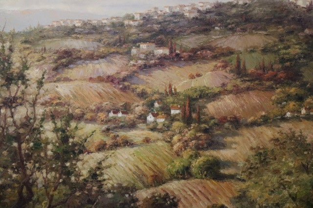 Large European Fields Painting - Lannan Gallery