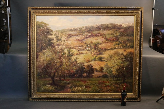 Large European Fields Painting - Lannan Gallery