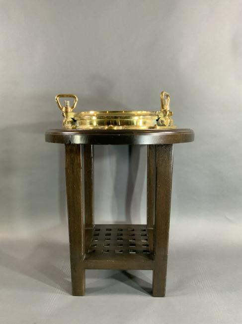 Brass Ship's Porthole Table - Lannan Gallery