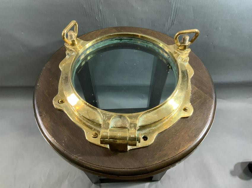 Brass Ship's Porthole Table - Lannan Gallery