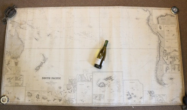 Original Imray & Son Chart of South Pacific, 1876 - Lannan Gallery