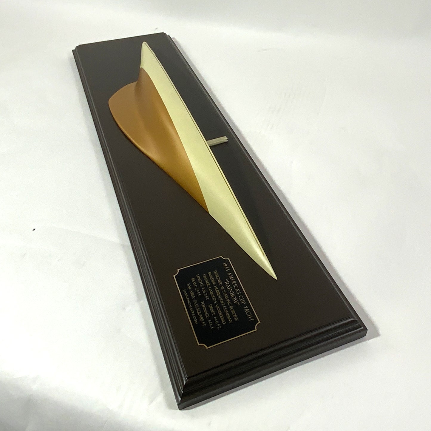 1934 Americas Cup Yacht Rainbow Half Model - Lannan Gallery