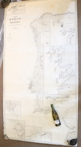 Original Imray & Son Spain & Portugal Chart, 1883 - Lannan Gallery