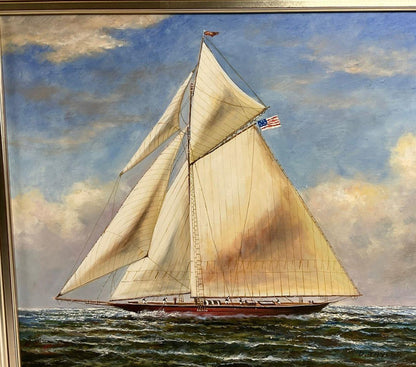 Yacht Painting by D Tayler - Lannan Gallery