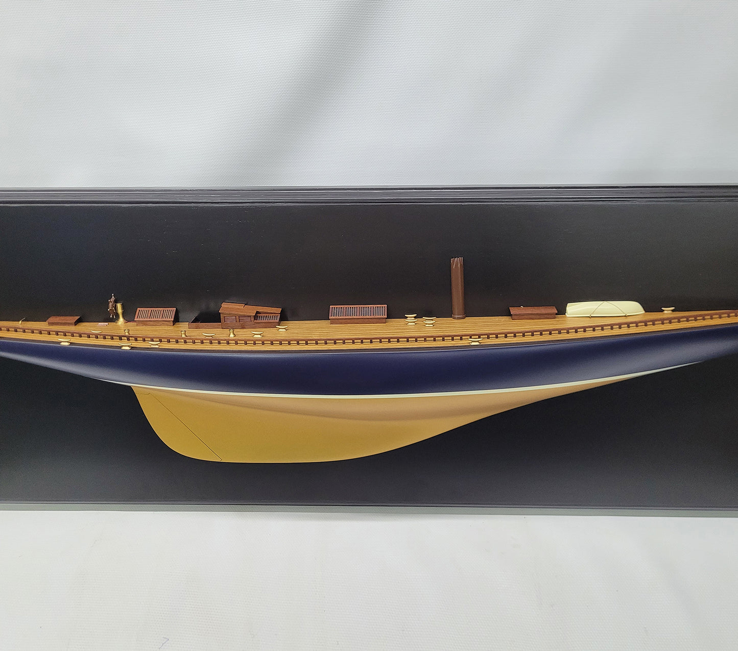 4- Foot Half Model of the J Class Yacht Endeavor - Gold - Lannan Gallery