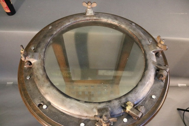Heavy and Sturdy Bistro Ship's Porthole Table - Lannan Gallery