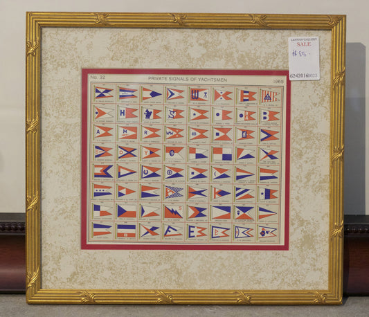 Framed Authentic Page of Private Signals, 1965 Lloyd's Register, No. 641 to 704 - Lannan Gallery