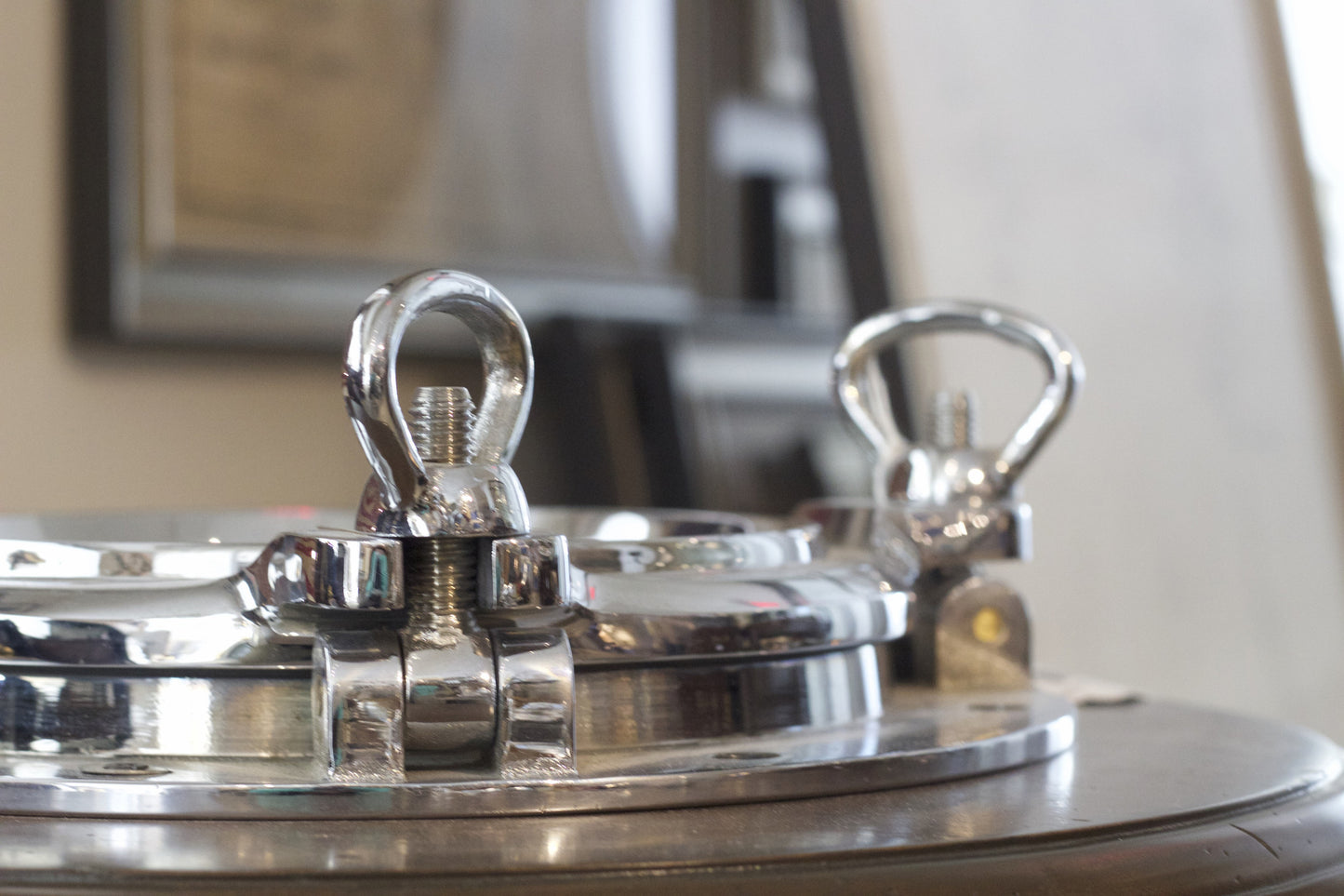 Aluminum Ship's Porthole Table - Lannan Gallery