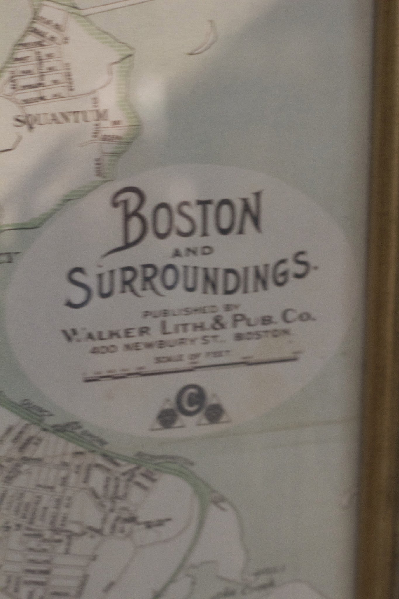 Copy of Walker Map Titled Boston & Surroundings. - Lannan Gallery