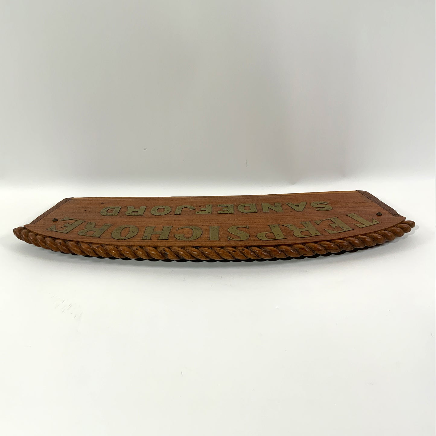 Carved Wood Sternboard From Captain's Gig On "Terpsichore" - Lannan Gallery