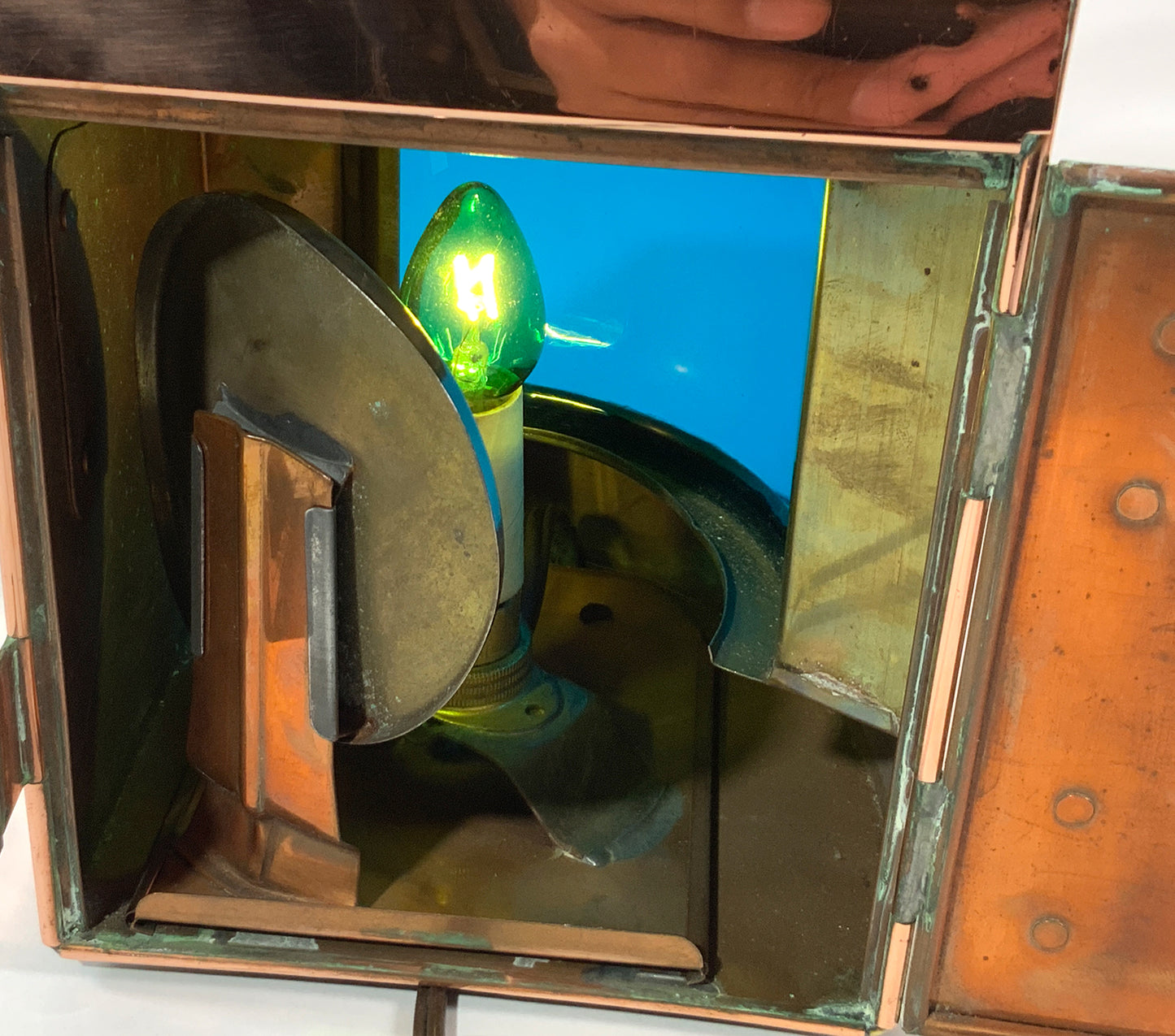 Copper Port And Starboard Boat Lanterns - Lannan Gallery