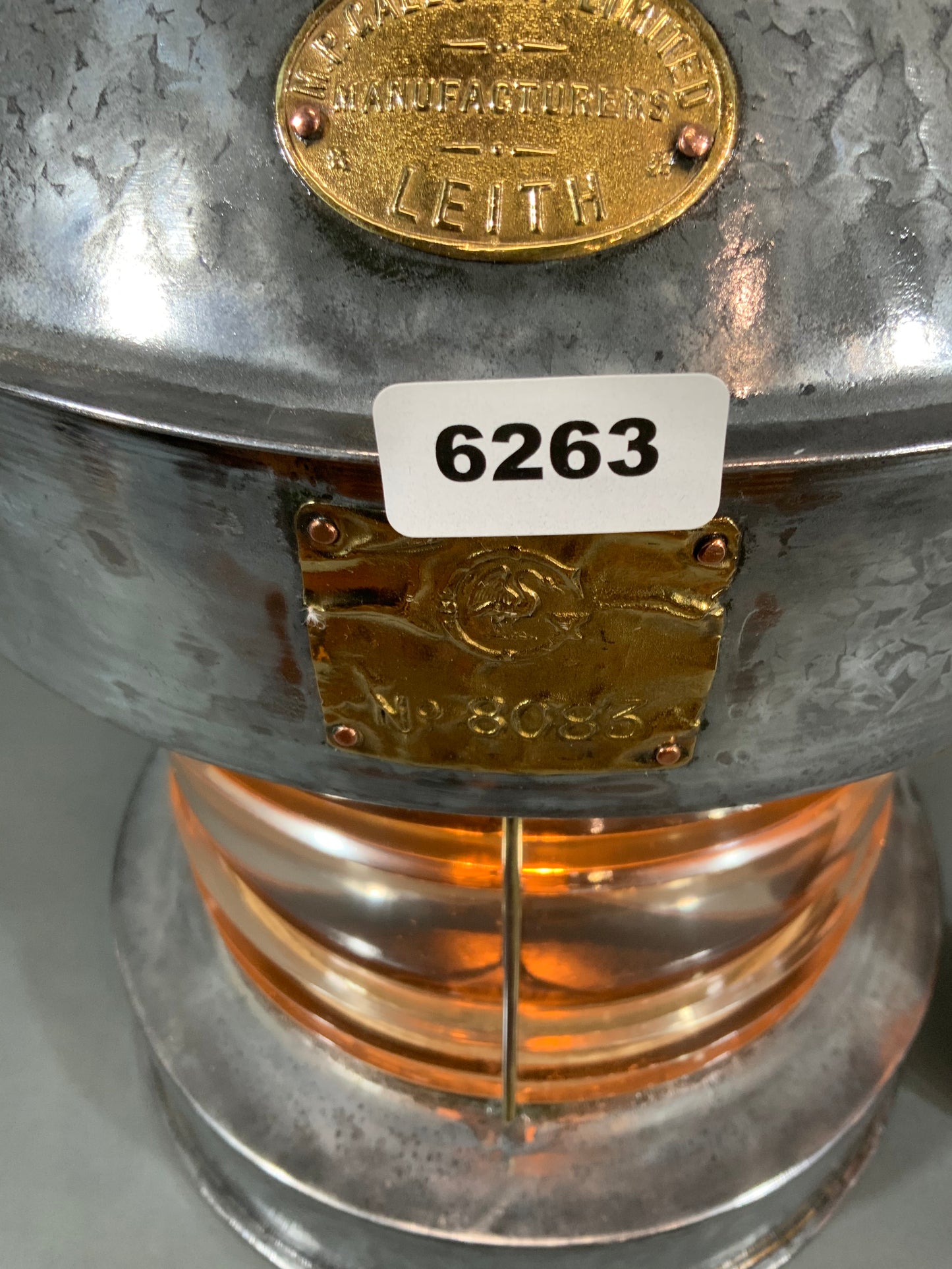 Steel Ship's Masthead Lantern by M.P. Calloway of Leith - Lannan Gallery