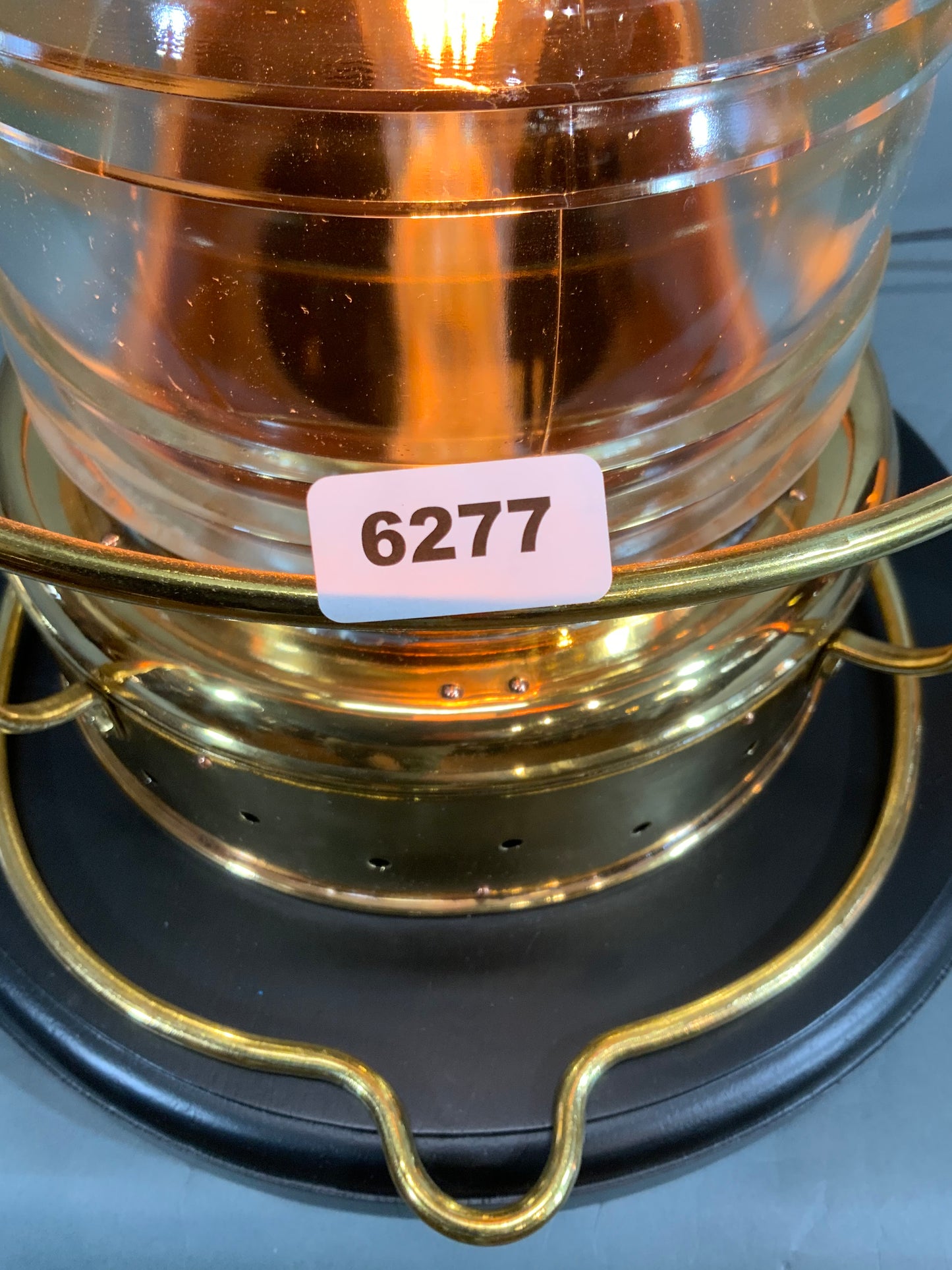 1958 Brass "Not Under Command" Ship's Anchor Lantern by Nippon Sento Co. LTD - Lannan Gallery