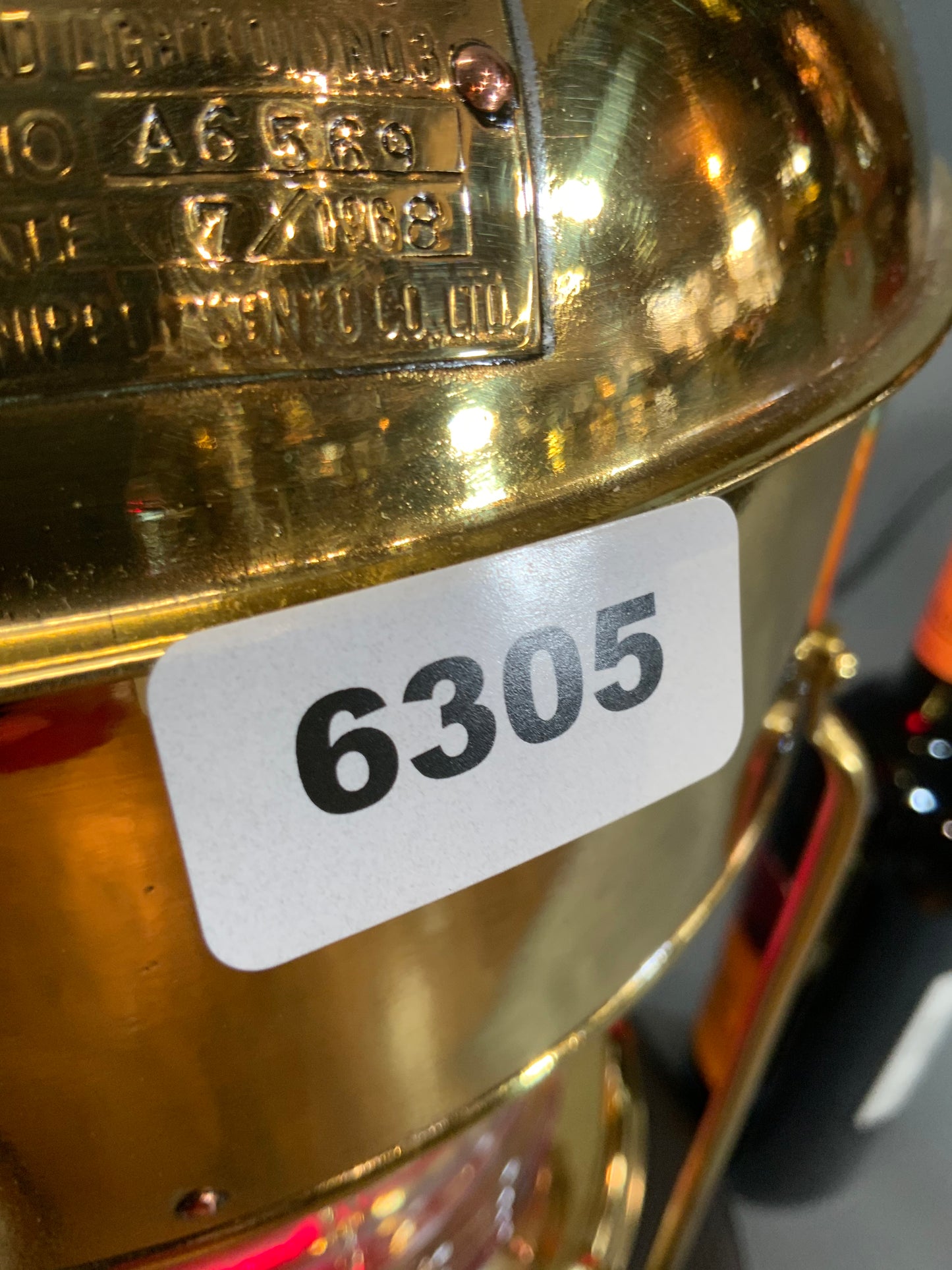 Japanese Ship's Lantern of Solid Brass by Nippon Sento Co. LTD - Lannan Gallery