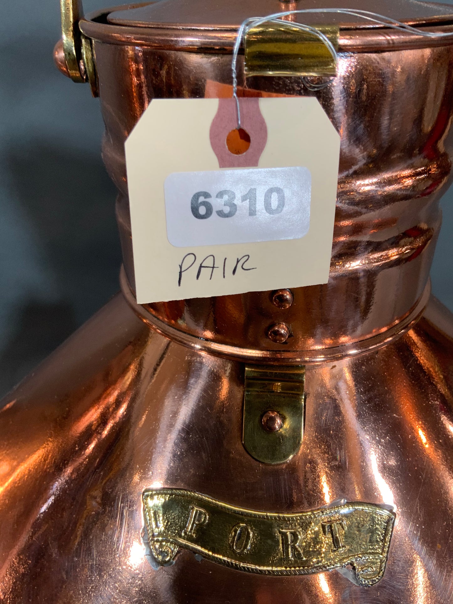 Pair of Copper Port and Starboard Ships Lanterns by Meteorite- "25029" & "19203" - Lannan Gallery