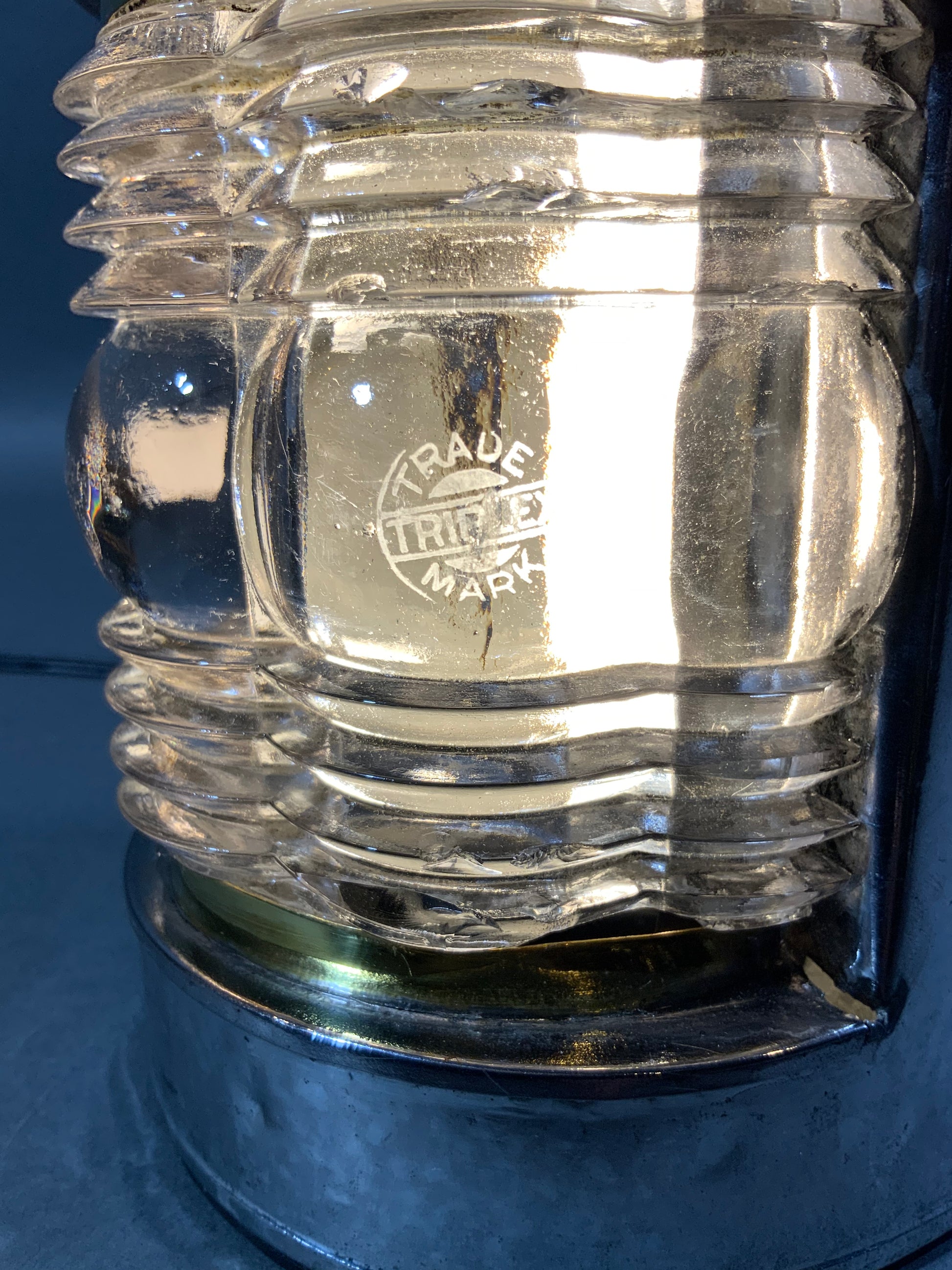 Rare Triplex Rippled Glass Masthead Lantern - Lannan Gallery