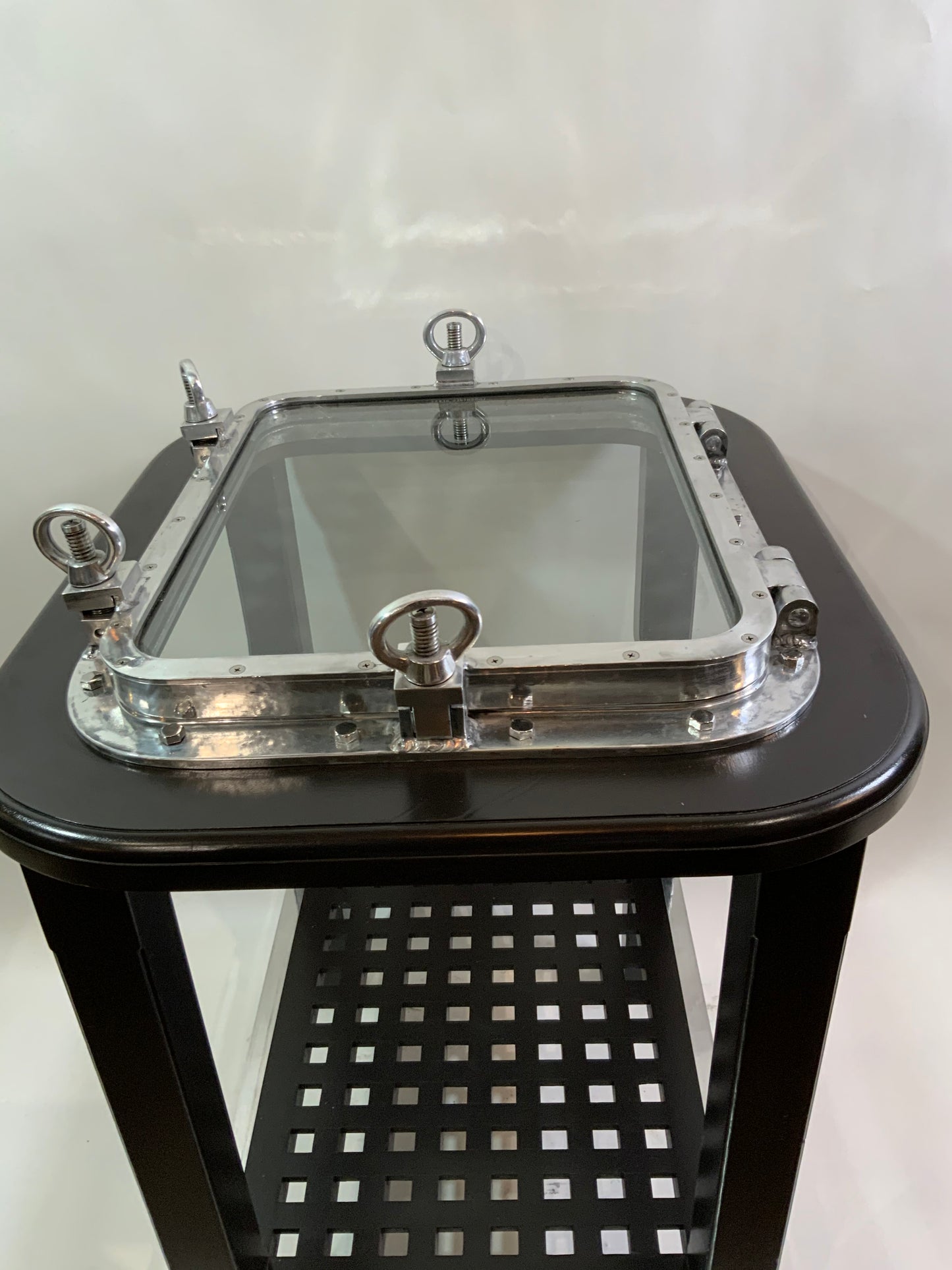 Aluminum Ships Porthole Table - Lannan Gallery