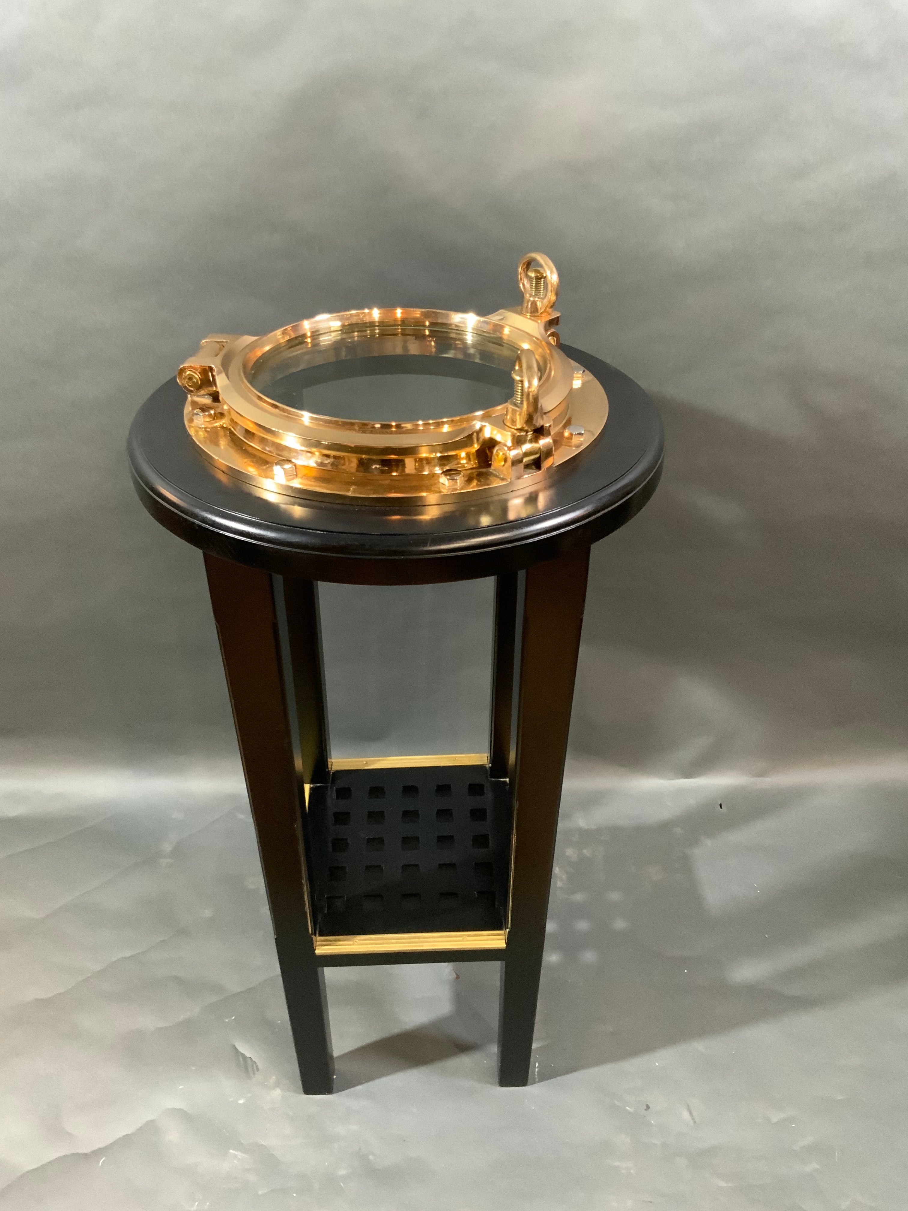 Solid Brass Ships Telephone On Pedestal – Lannan Gallery