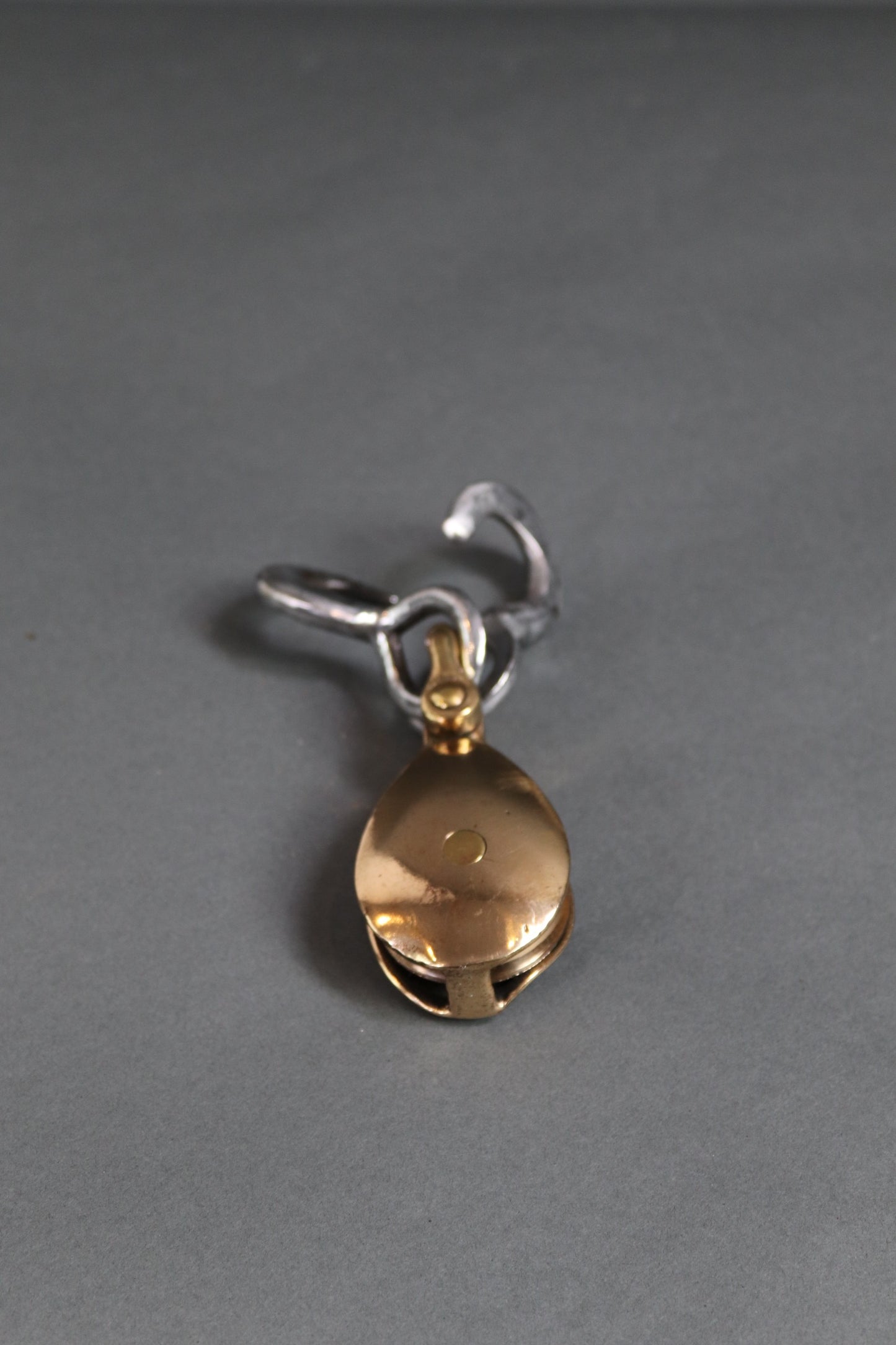 Polished Brass Yacht Pulley with Steel Hooks - Lannan Gallery