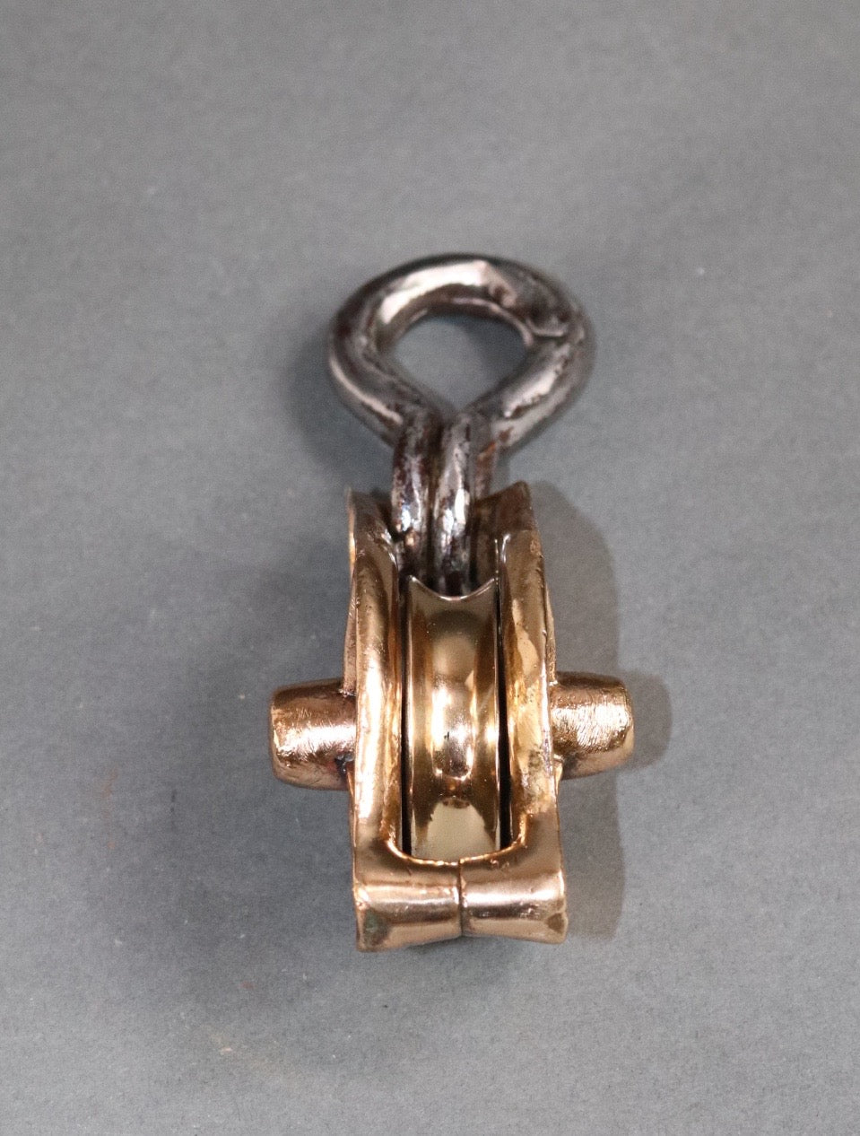 Brass and Steel Yacht Pulley - Lannan Gallery