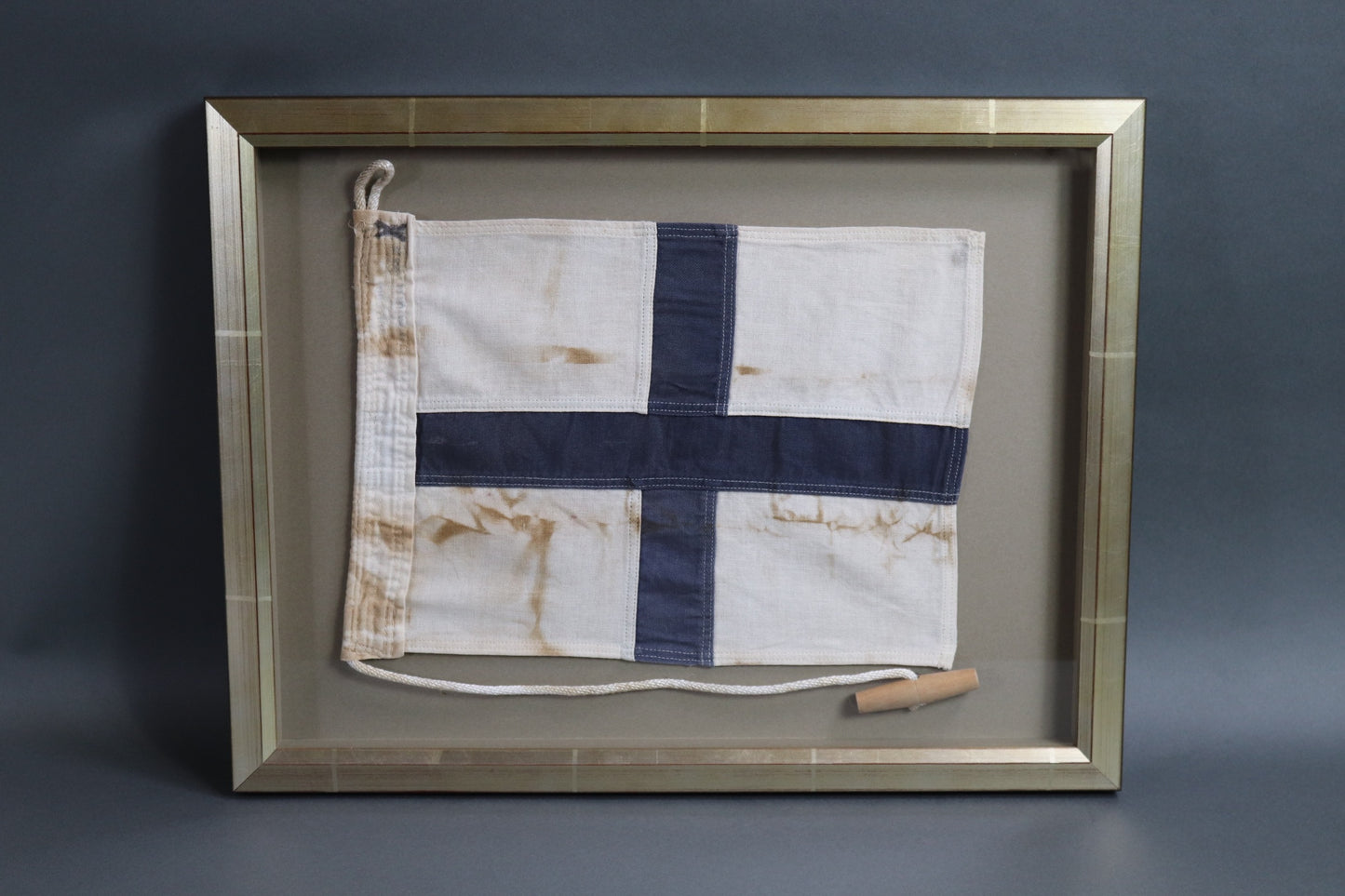 Framed Maritime Signal Flag of Letter X - Lannan Gallery