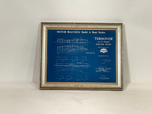 Motor Boating Blueprint of Sailboat Turnover - Lannan Gallery