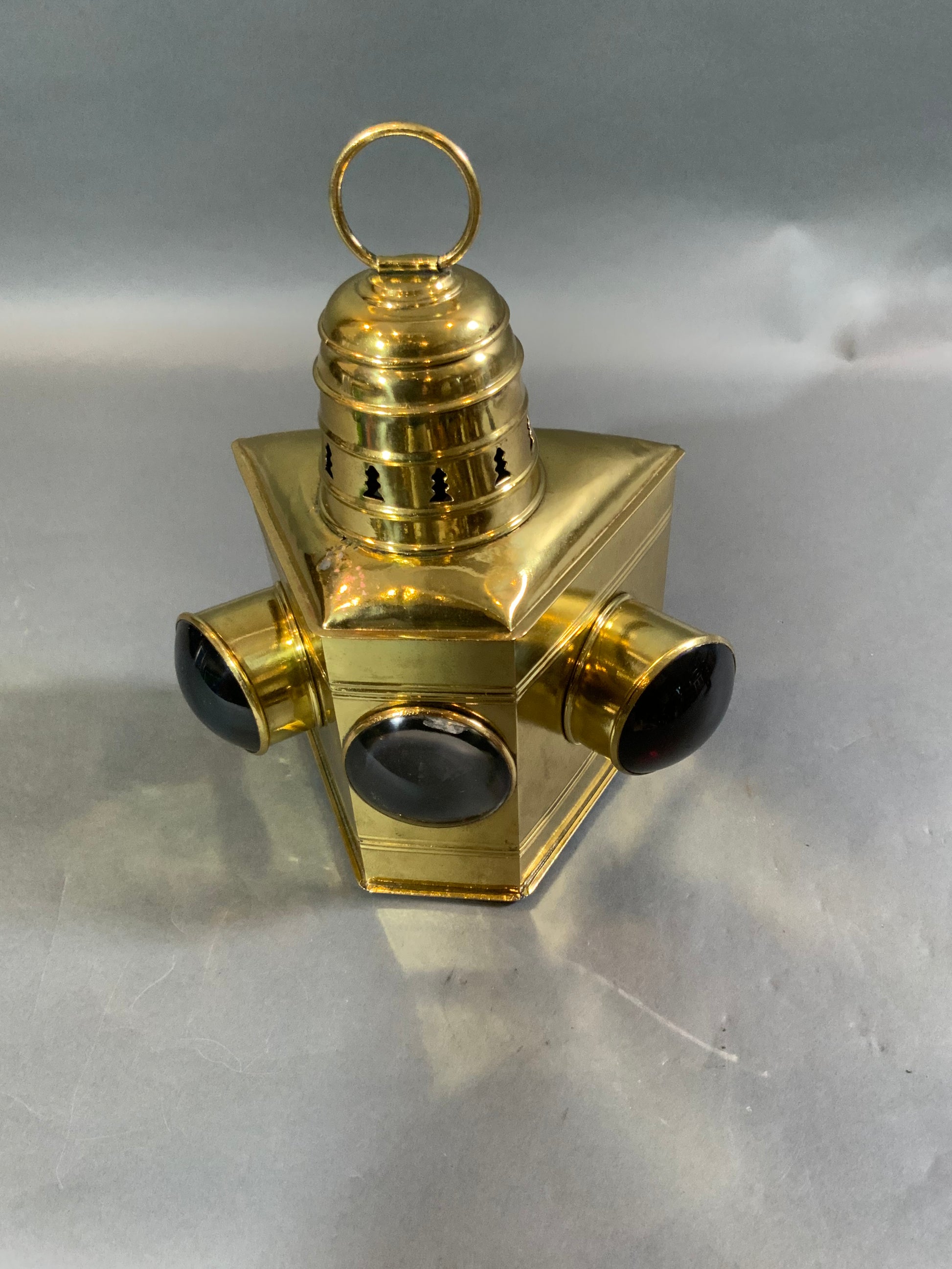 Solid Brass Three-Way Bow Lantern - Lannan Gallery