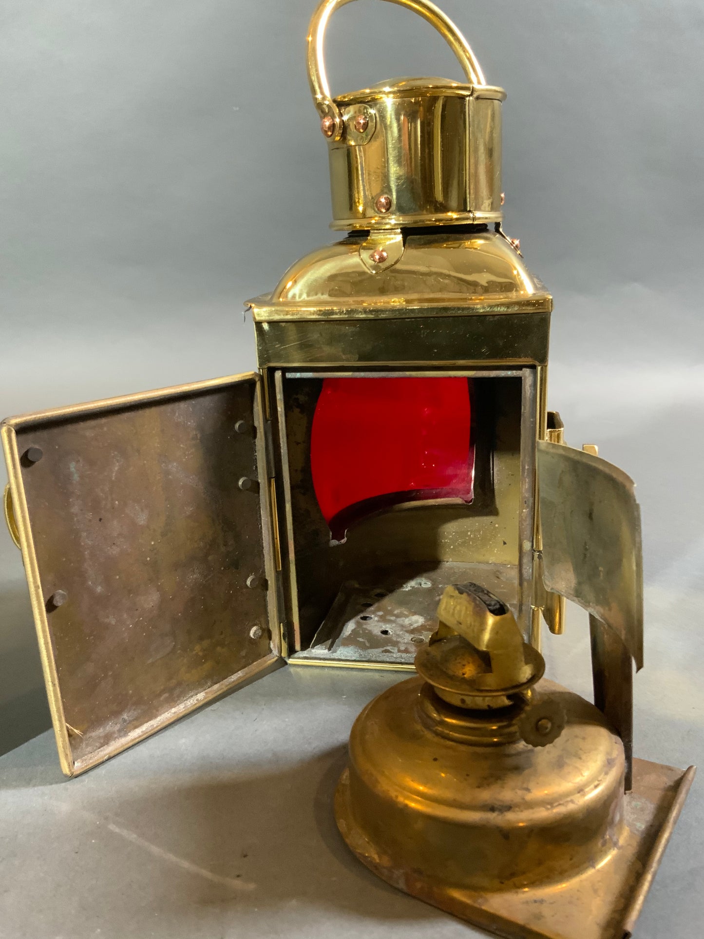 Solid Brass Port and Starboard Boat Lanterns - Lannan Gallery