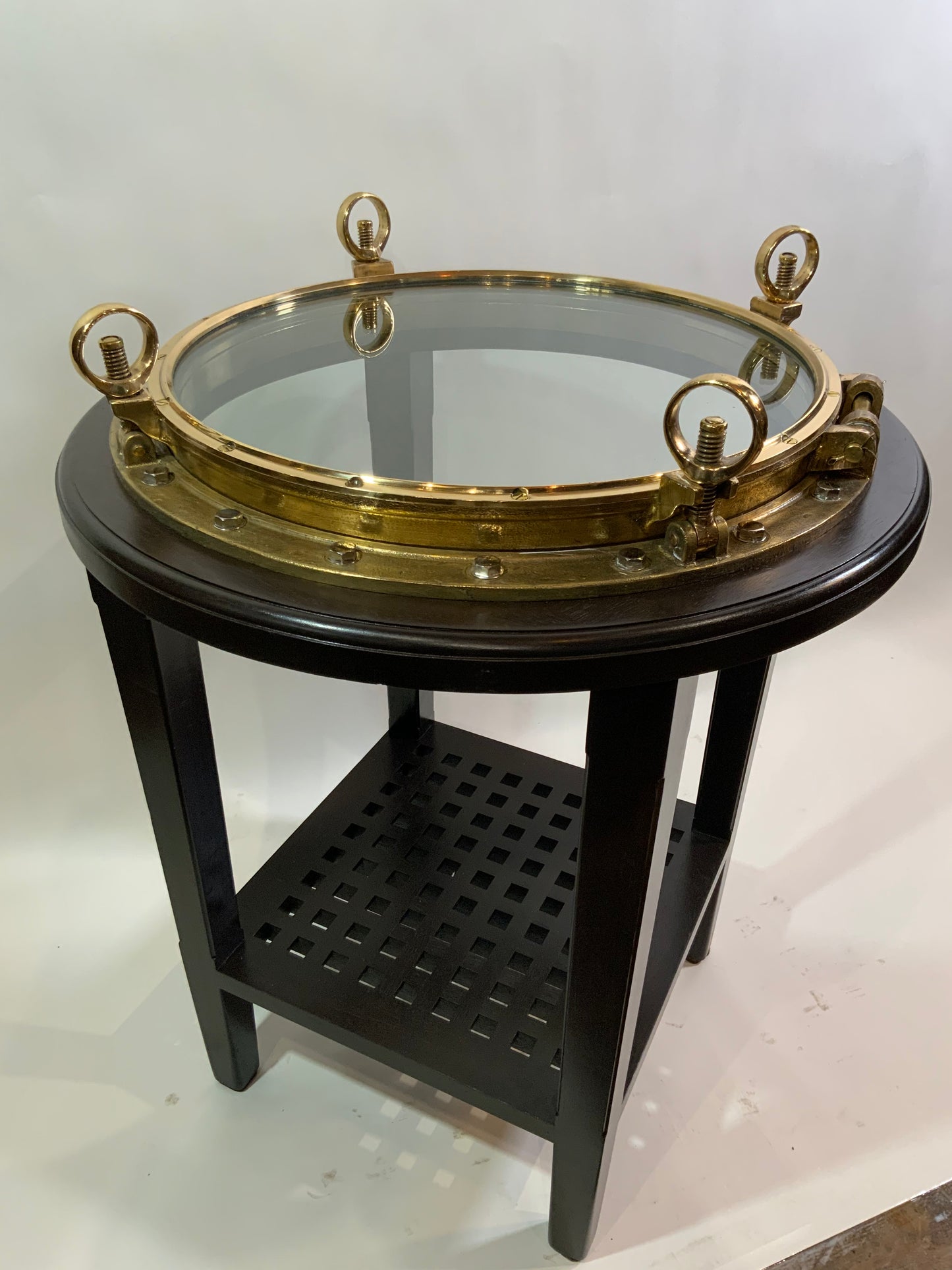 Very Large Bar Height Porthole Table - Lannan Gallery