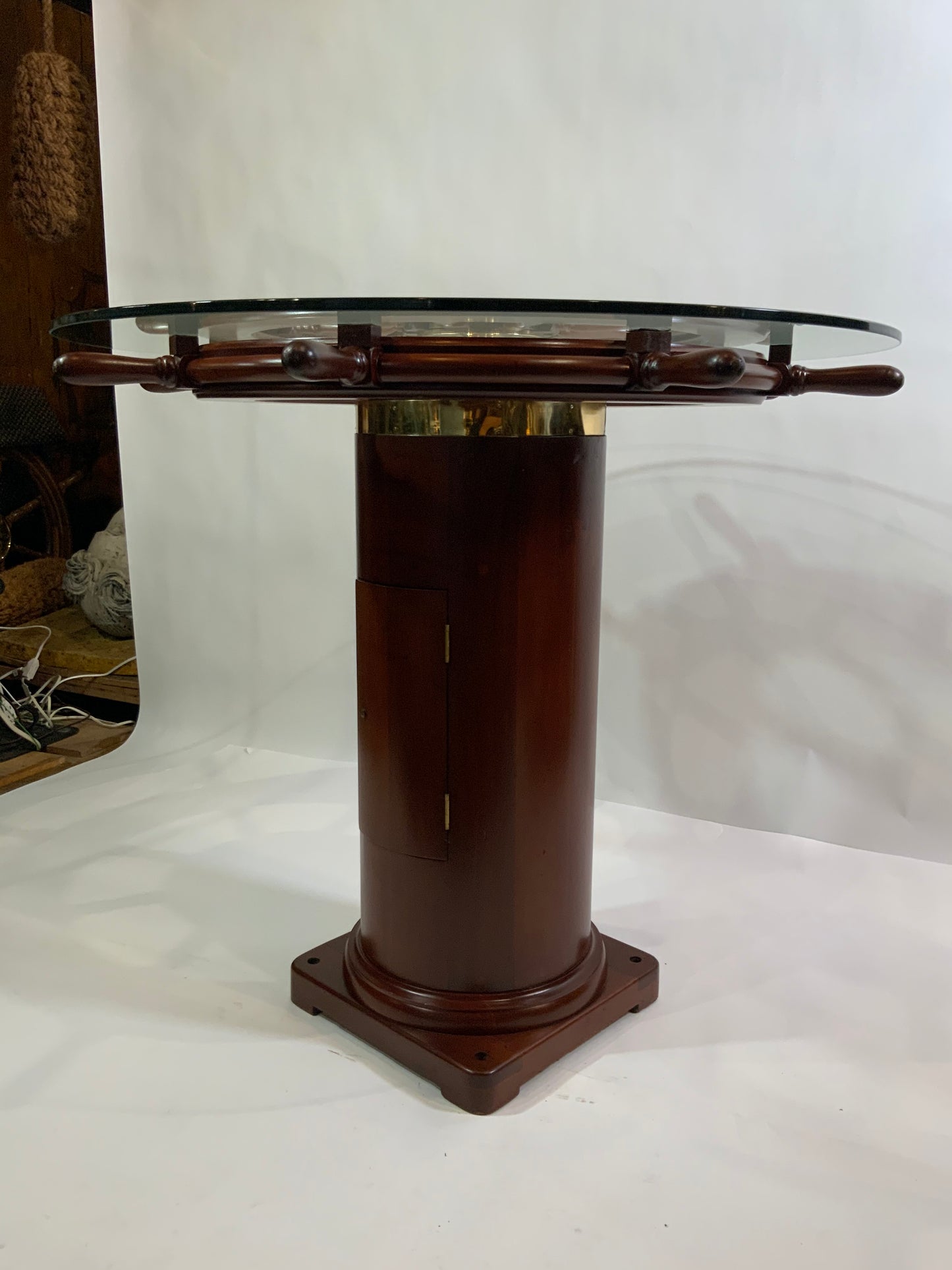 Magnificent Ships Wheel Bistro Table - Lannan Gallery