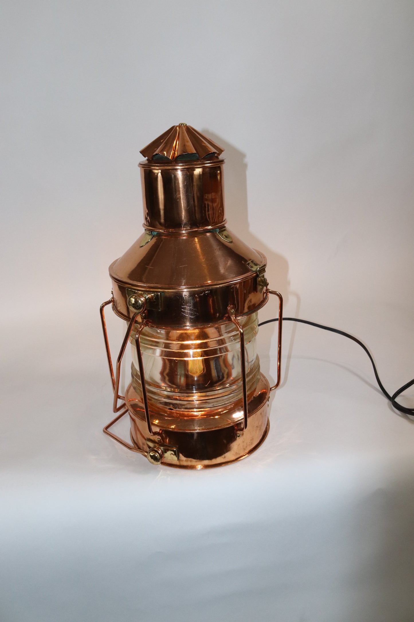 Solid Copper Ships Anchor Lantern - Lannan Gallery