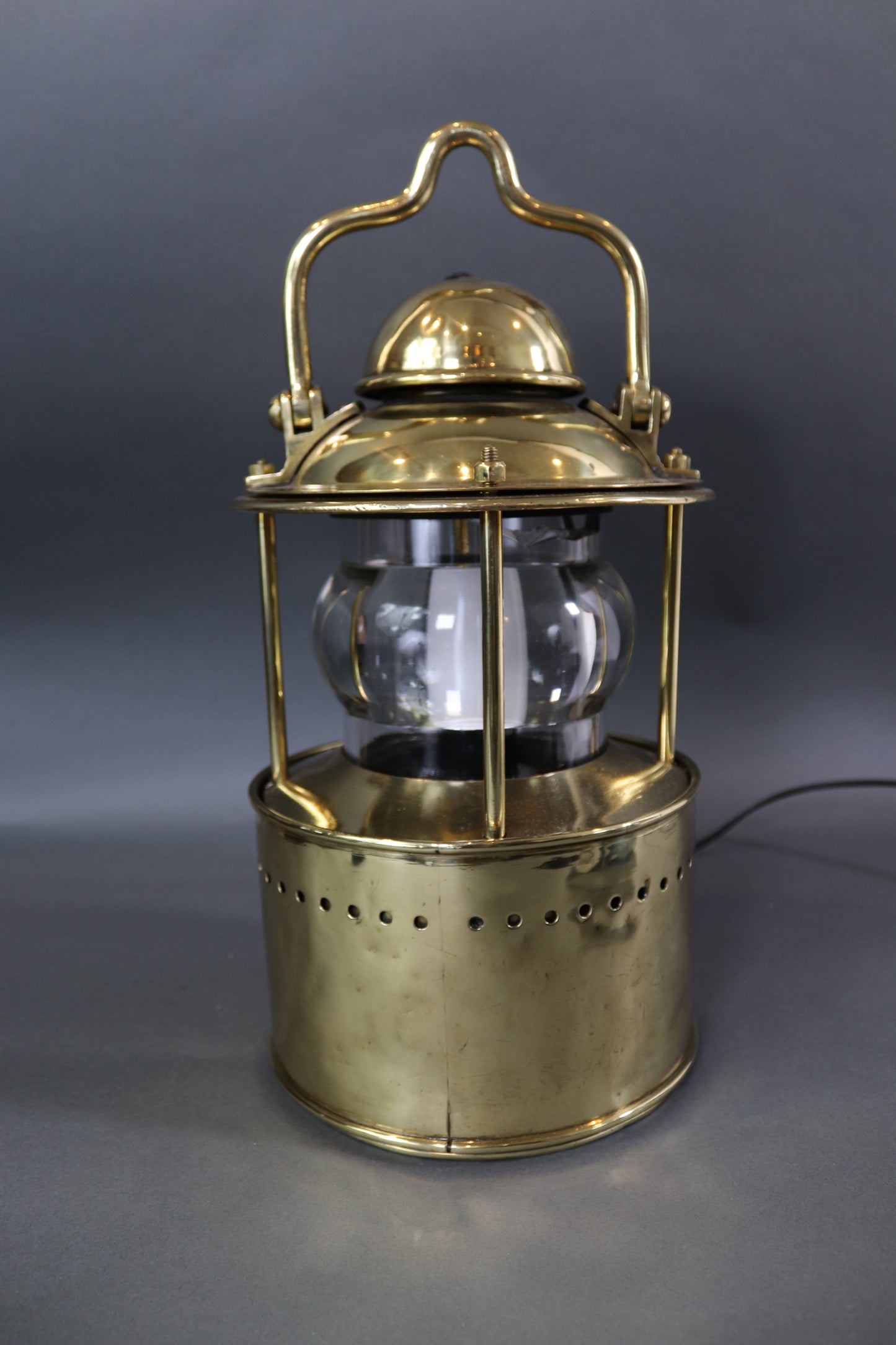 Solid Brass Ships Navigation Signal Lantern - Lannan Gallery