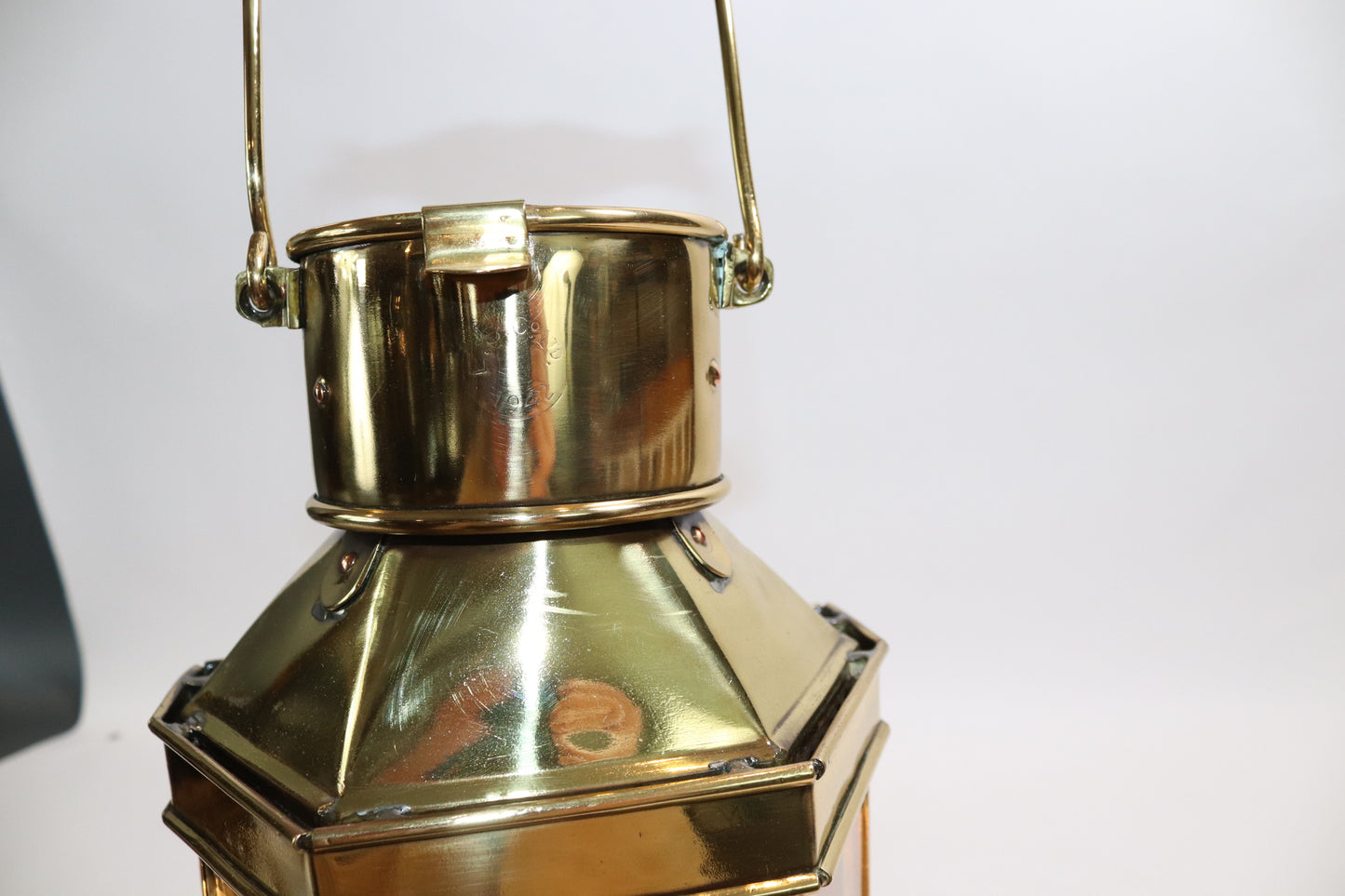 Solid Brass Ships Cabin Lantern by English Maker Bulpitt - Lannan Gallery