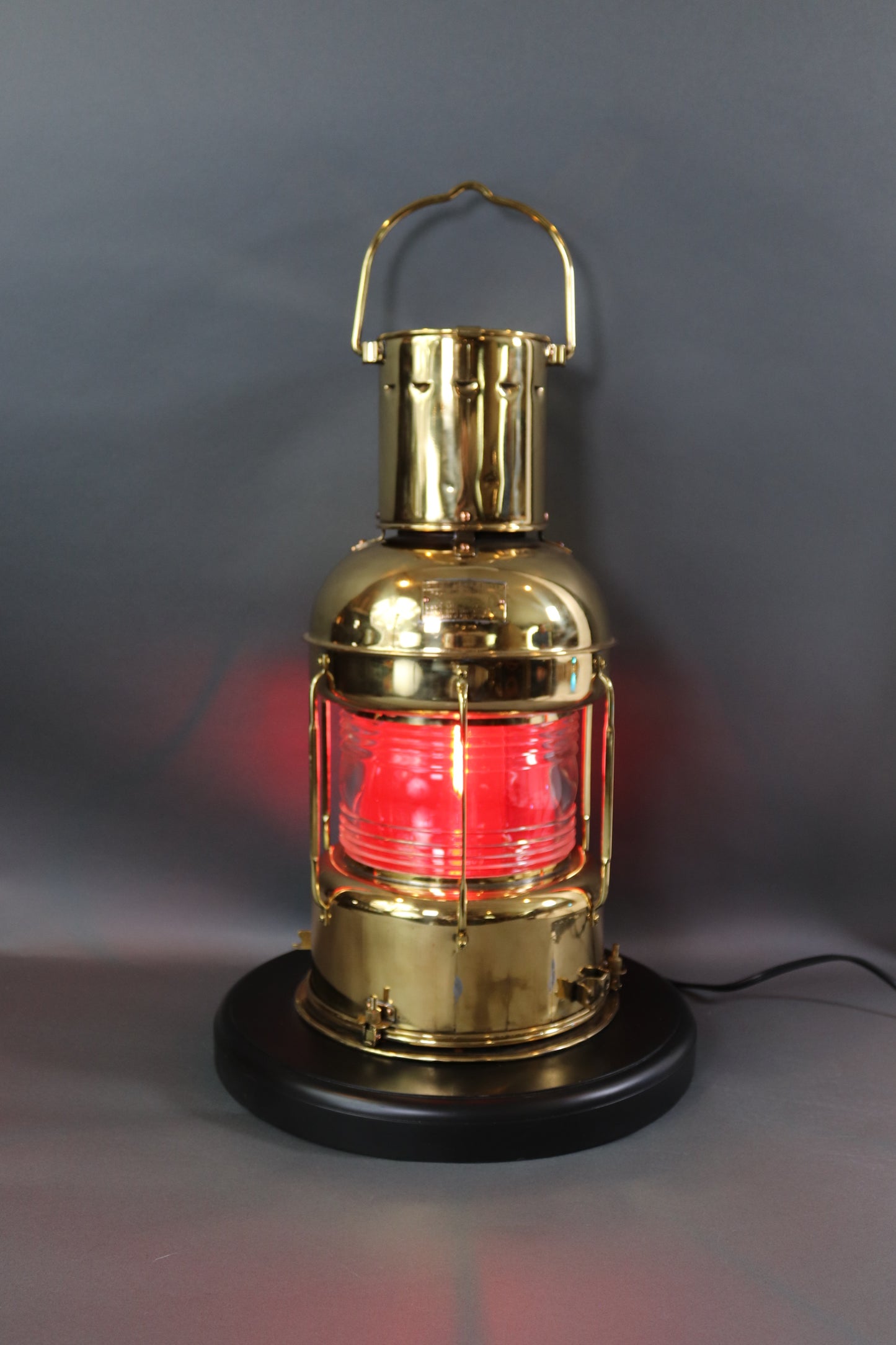 Solid Brass Ships Anchor Lantern - Lannan Gallery