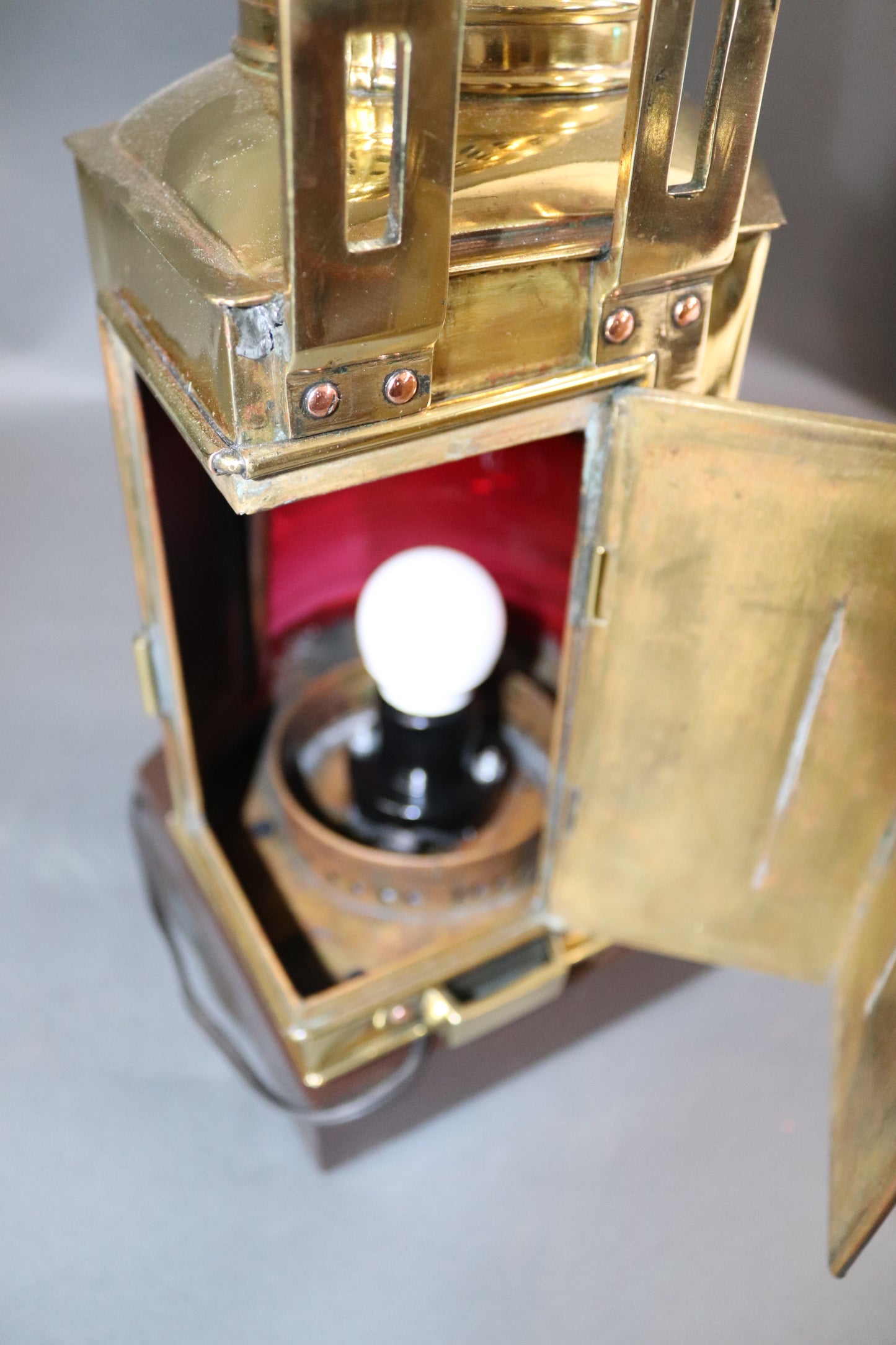 Solid Brass Ships Port Lantern - Lannan Gallery