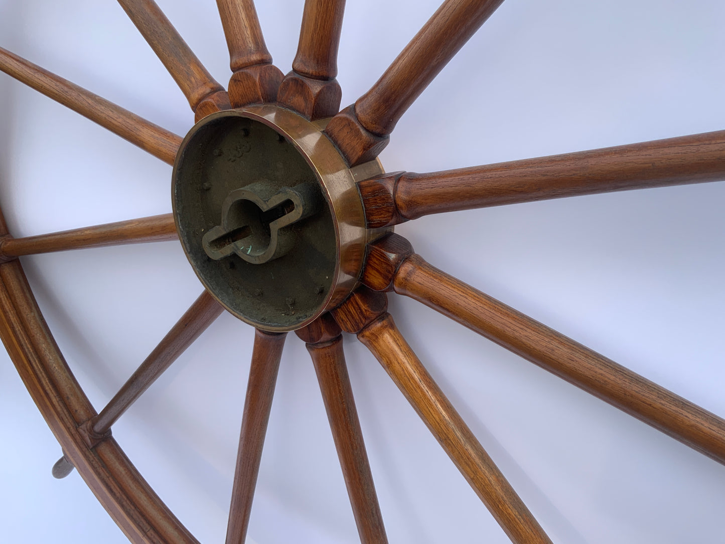 Seven Foot Ships Wheel with Brass Hub - Lannan Gallery