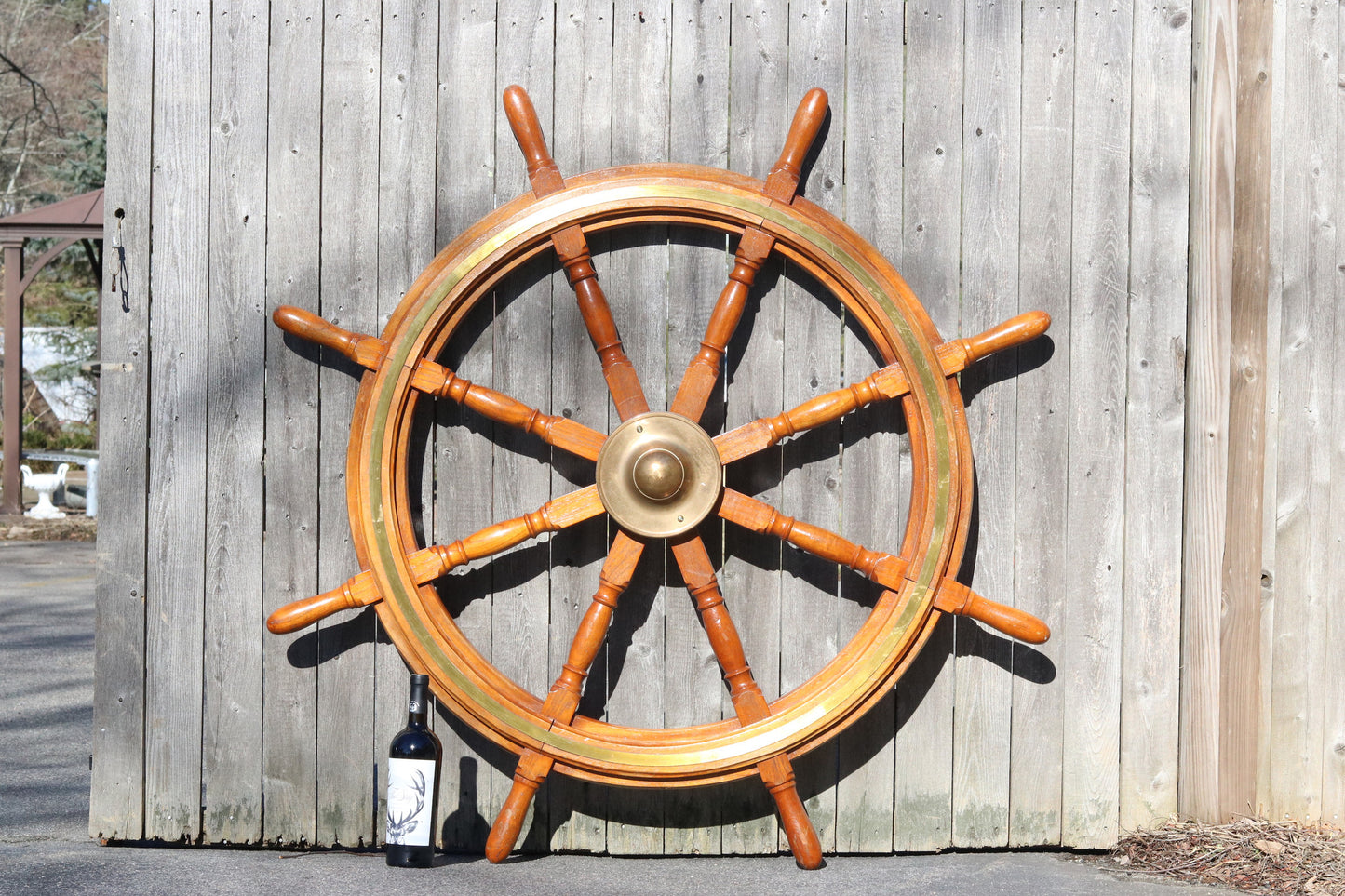 Eight-Spoke Authentic Ship's Wheel - Lannan Gallery