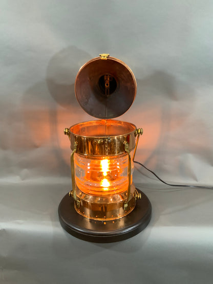 Copper Ship’s Anchor Lantern by British Maker - Lannan Gallery