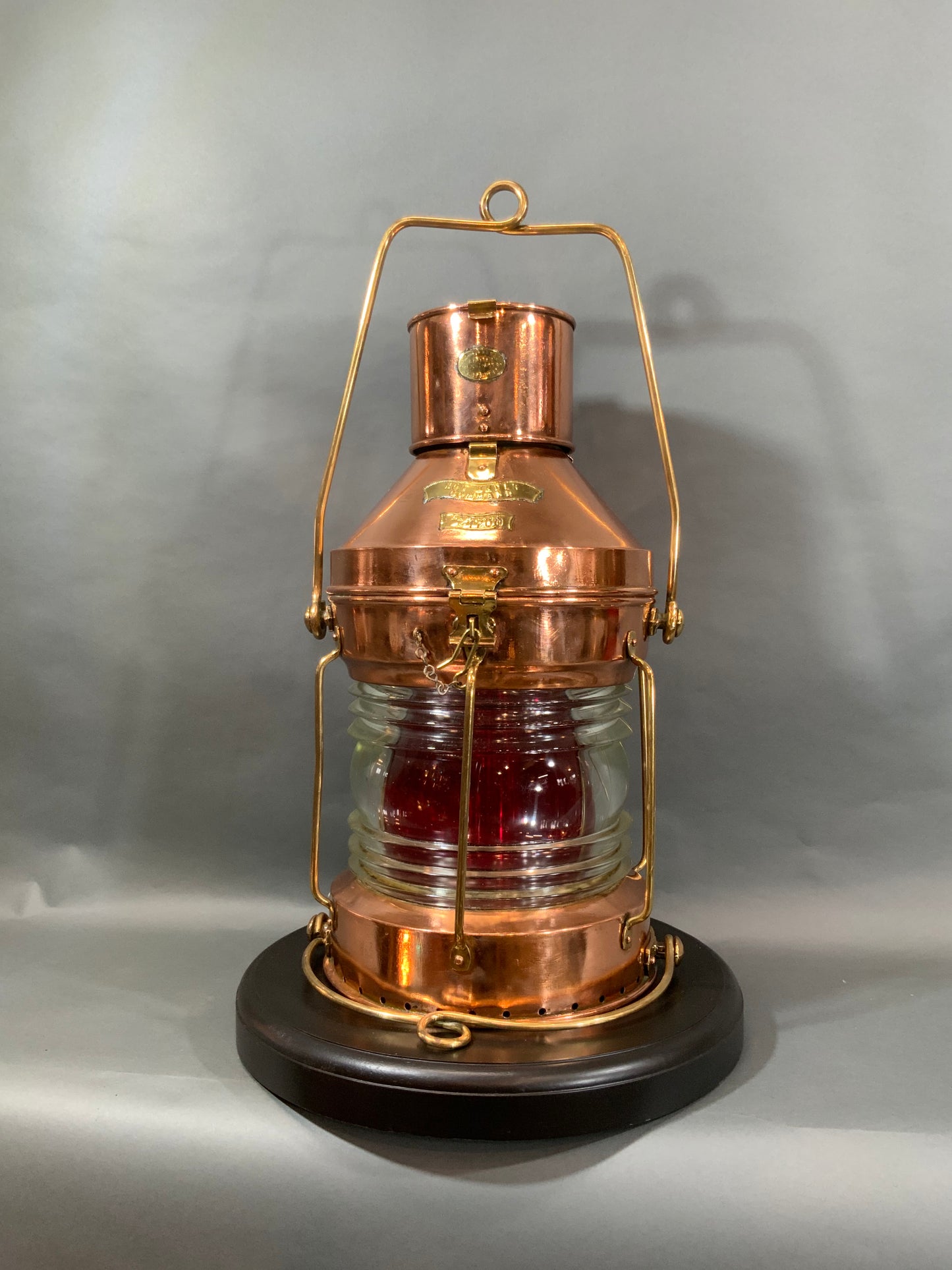 Solid Copper Ship’s Anchor Lantern by Meteorite of England - Lannan Gallery