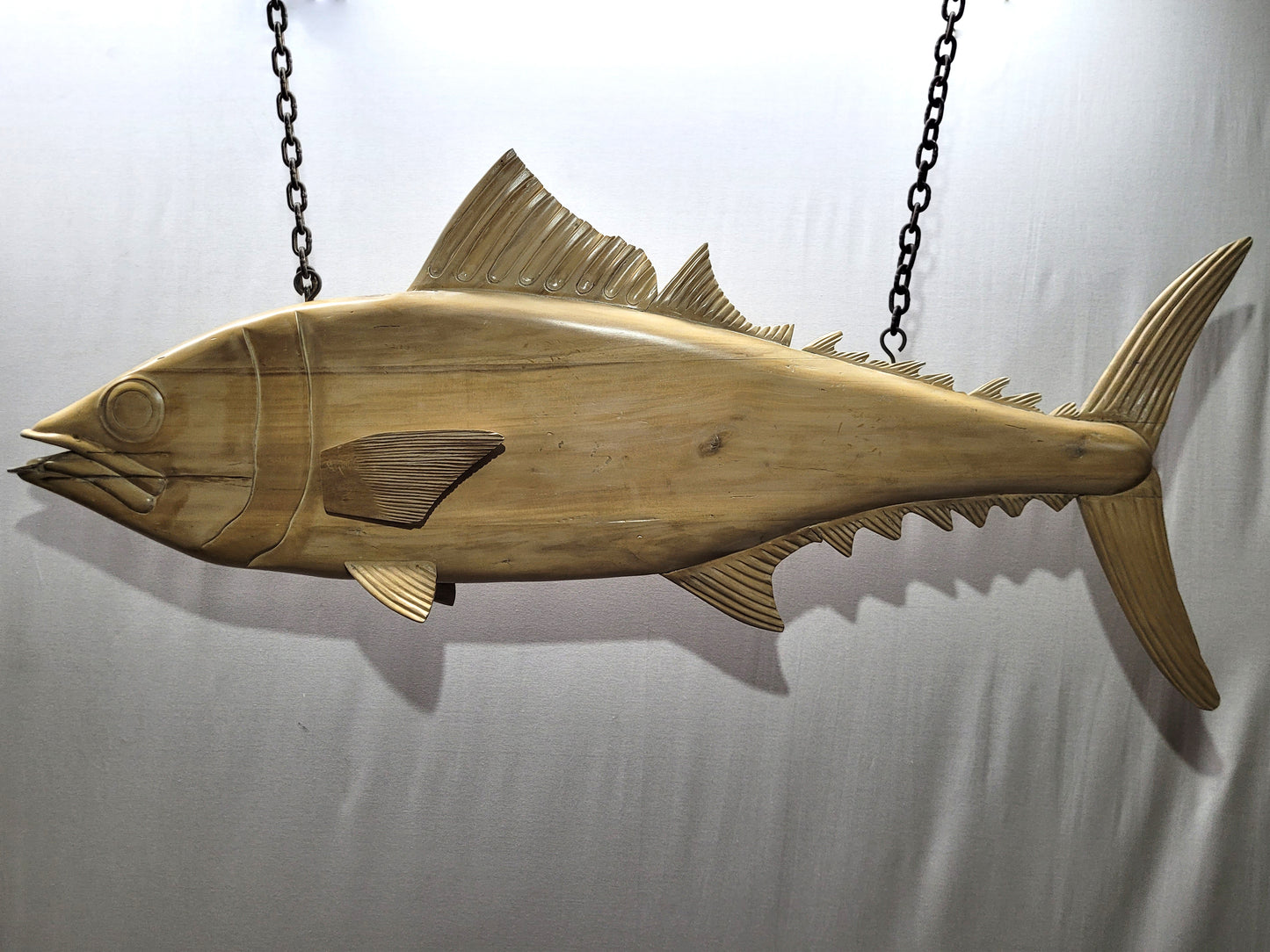 6- Foot Carved Atlantic Yellowfin Tuna Trade Sign - Lannan Gallery