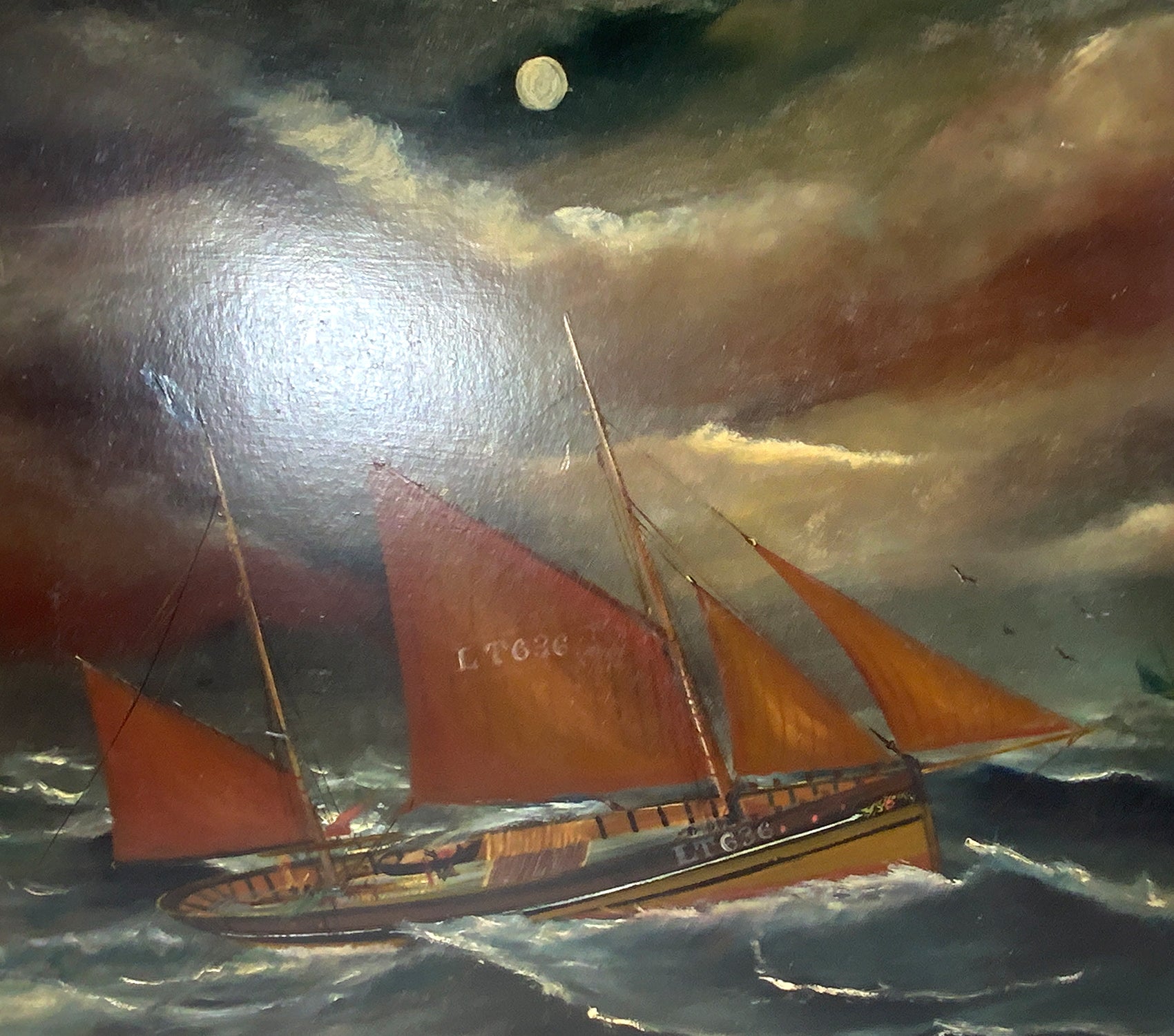 Painting Of An English Fishing Trawler - Lannan Gallery
