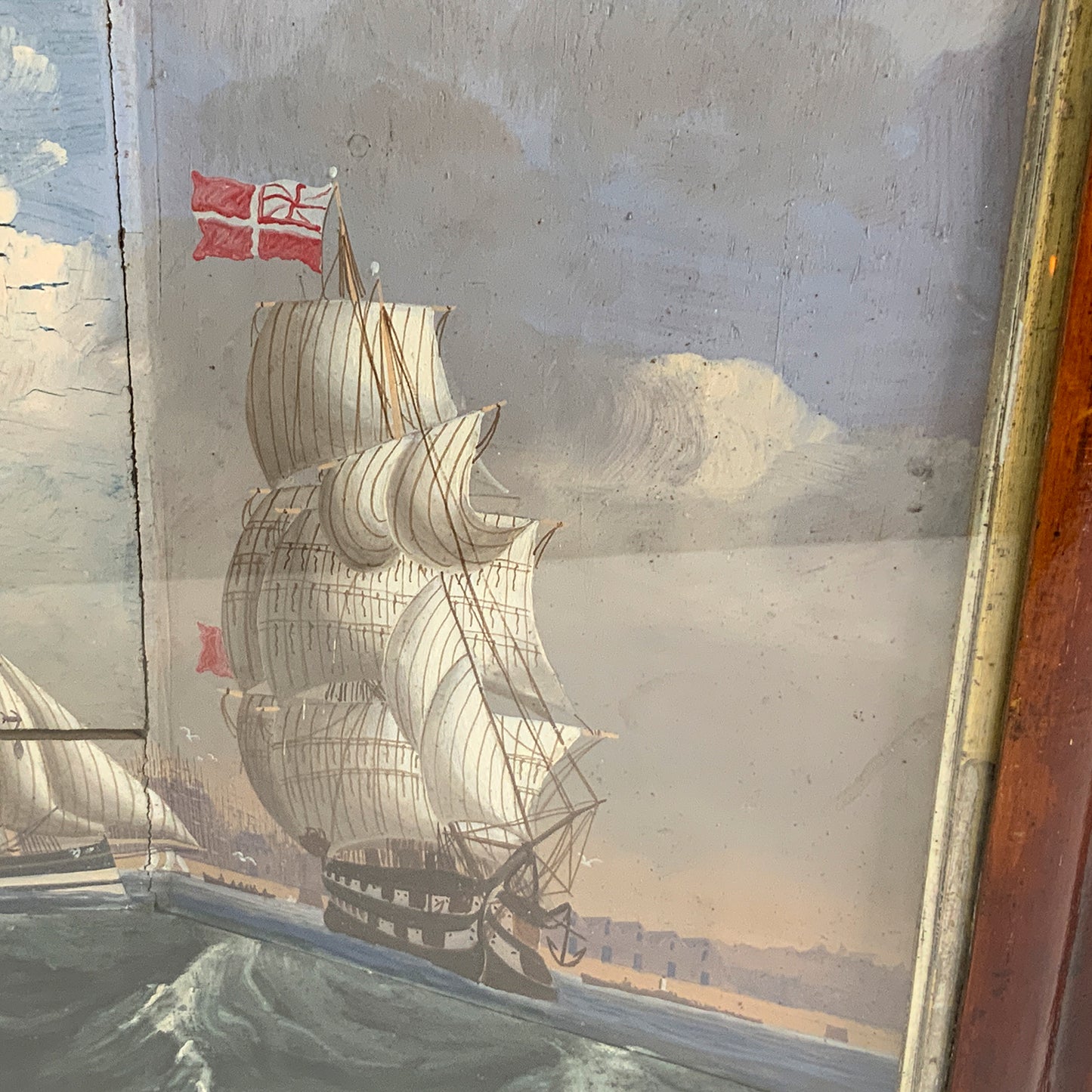 Rare And Important English Shadow Box Model Of A Full-Rigged Ship - Lannan Gallery