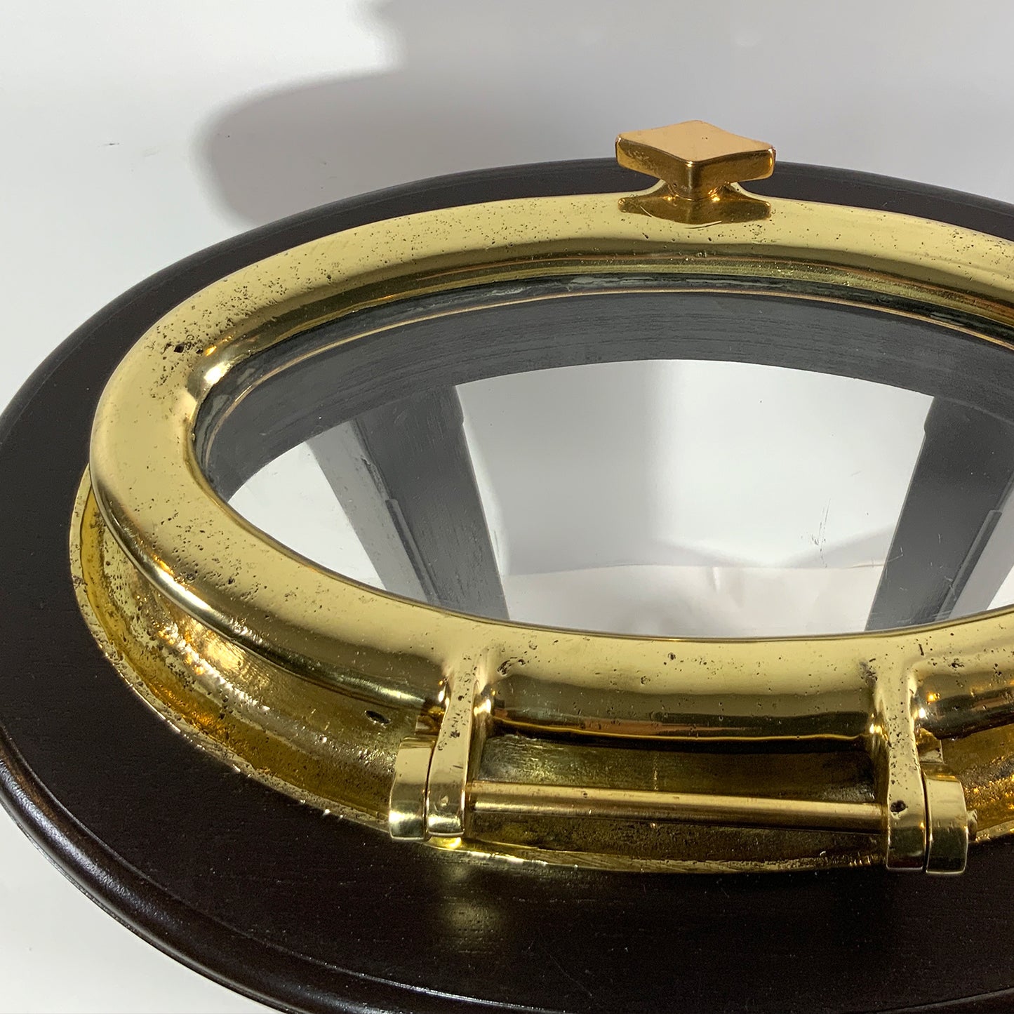 Solid Brass Catboat Porthole Table - Lannan Gallery